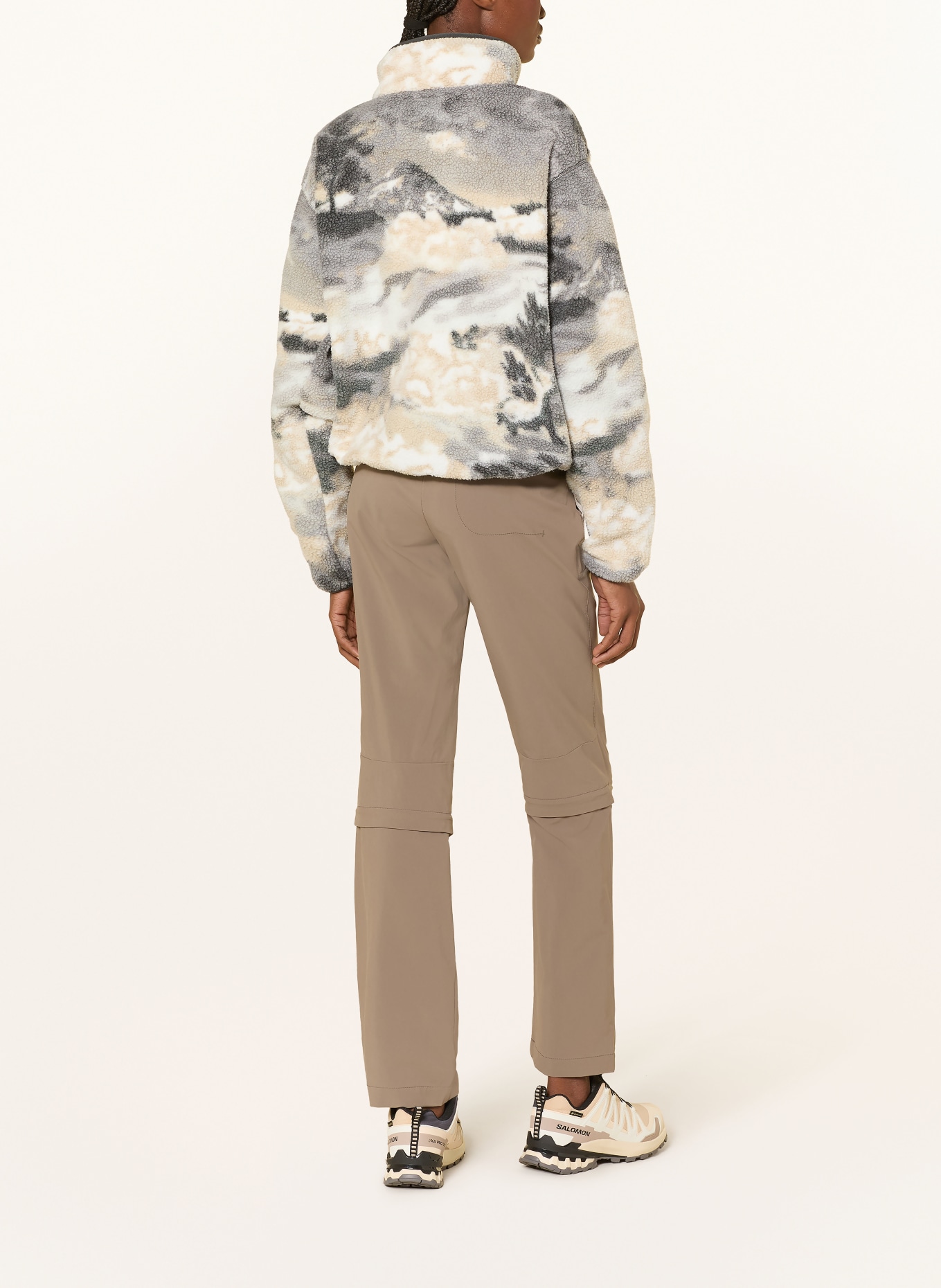 VAUDE Kalhoty s odnímatelnými nohavicemi FARLEY STRETCH CAPRI: BÉŽOVÁ