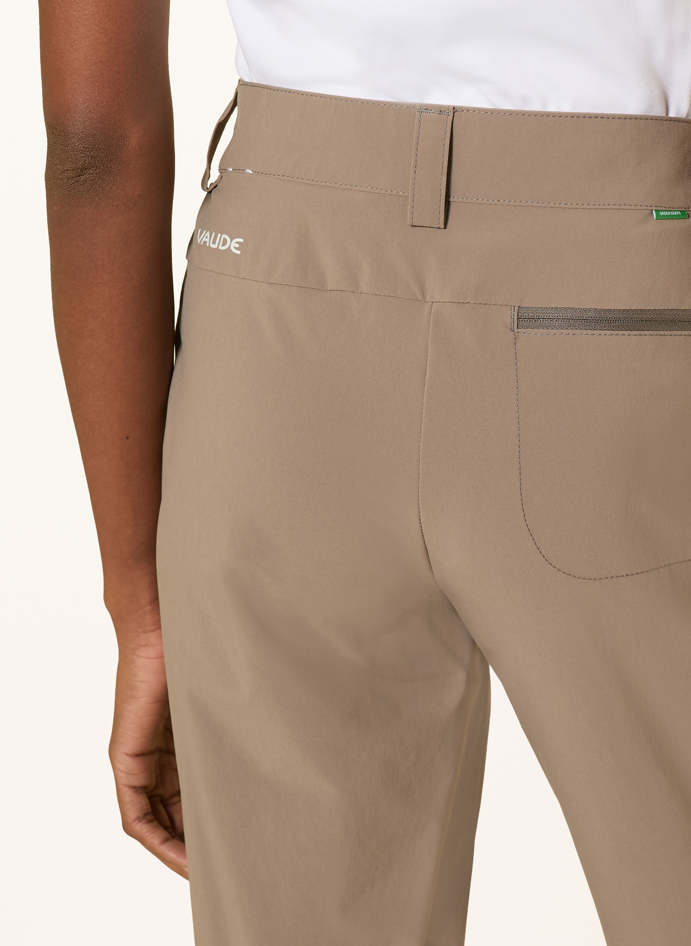 VAUDE Kalhoty s odnímatelnými nohavicemi FARLEY STRETCH CAPRI: BÉŽOVÁ