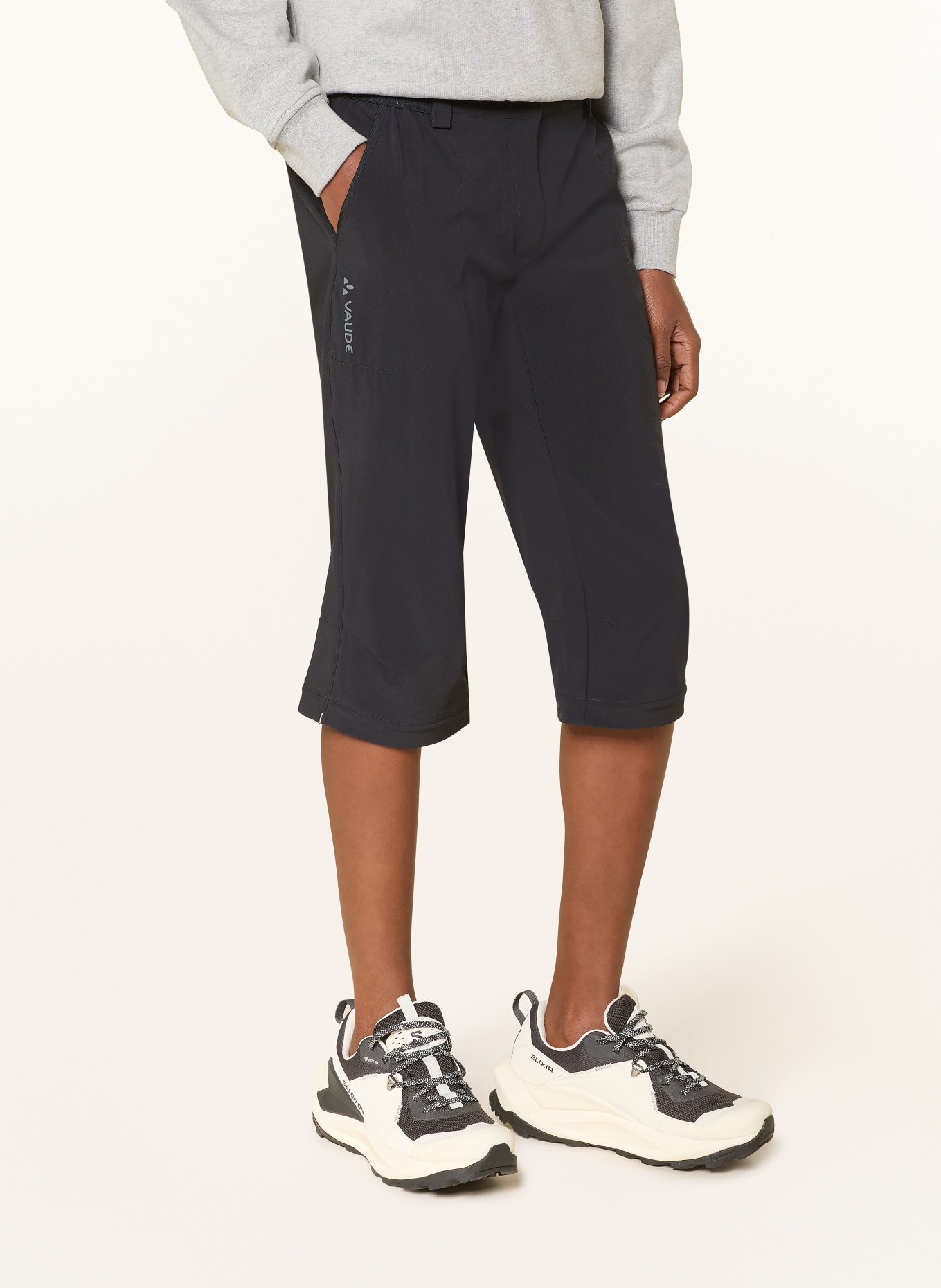 VAUDE Zipp-off-Hose FARLEY STRETCH CAPRI: SCHWARZ