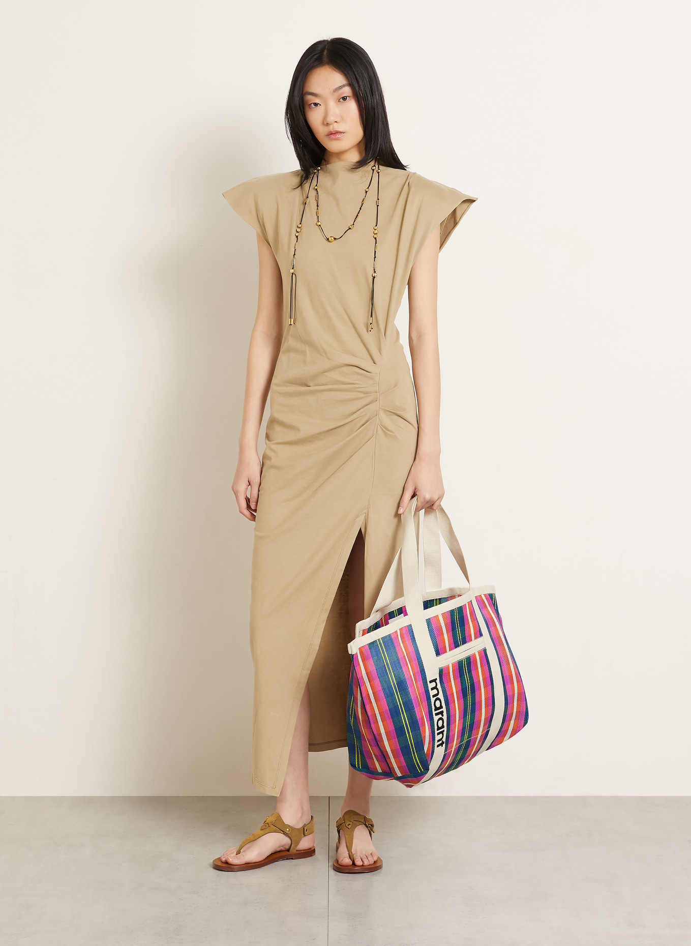 ISABEL MARANT Shopper DARWEN: CREME / PINK / BLAU