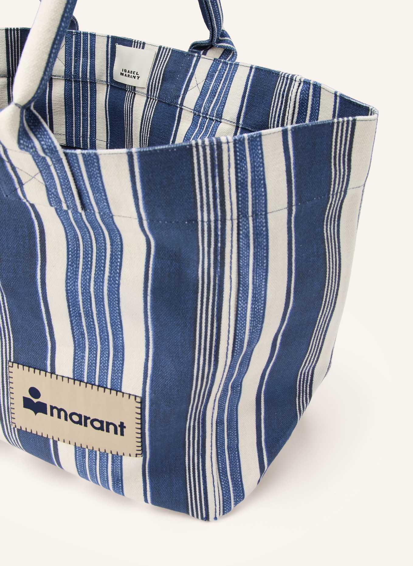 ISABEL MARANT Shopper YENKY: CRÈME / ZILVER / BLAUW