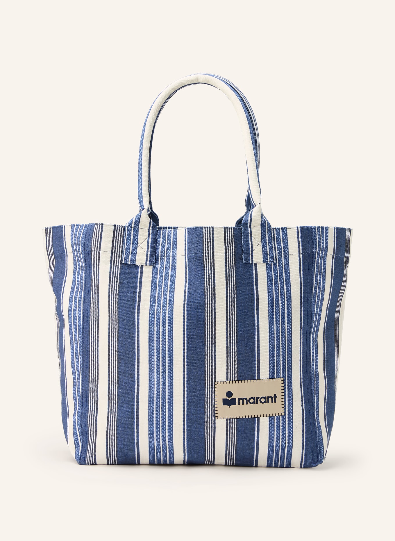 ISABEL MARANT Shopper YENKY SMALL: CRÈME / DONKERBLAUW / BLAUW