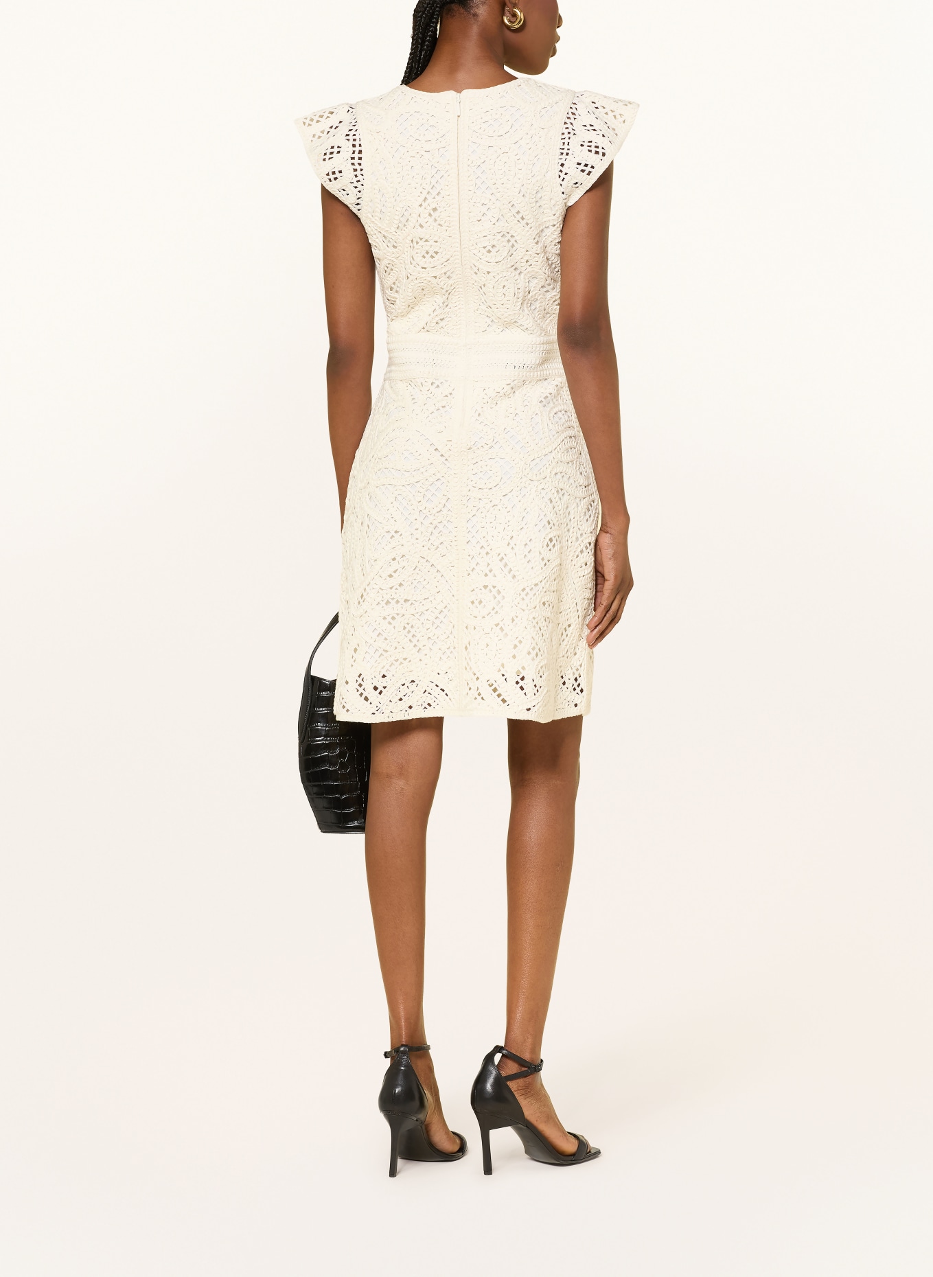 EMPORIO ARMANI Häkelkleid: CREME