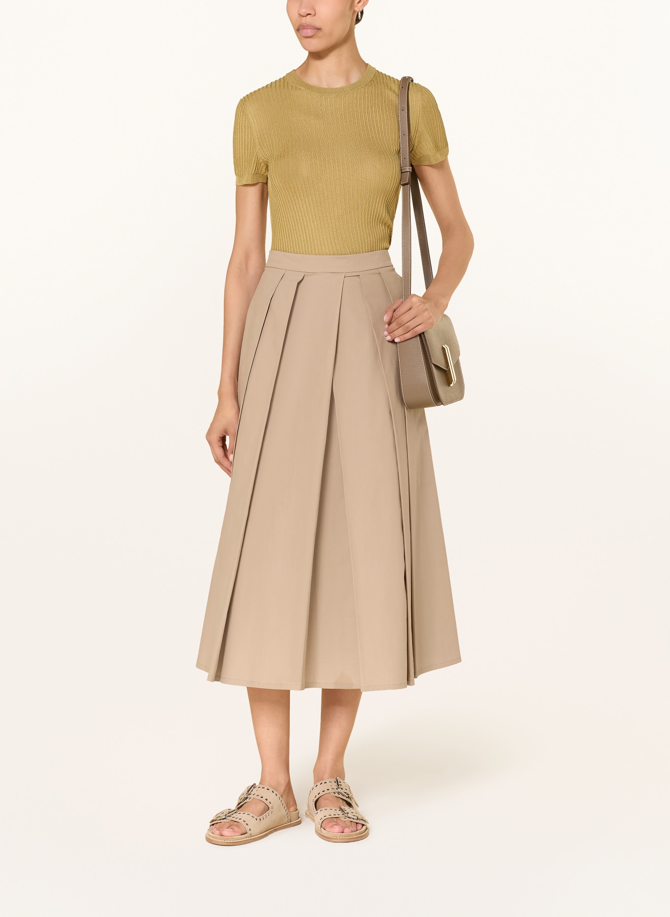 EMPORIO ARMANI Faltenrock: BEIGE