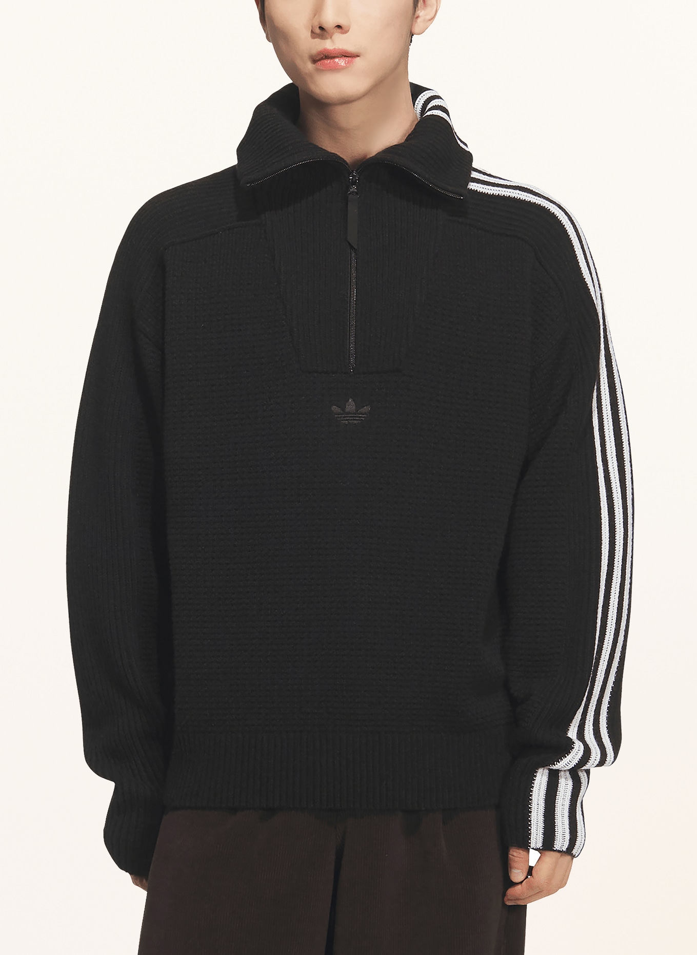 adidas Originals Troyer PREMIUM 3S: SCHWARZ / WEISS