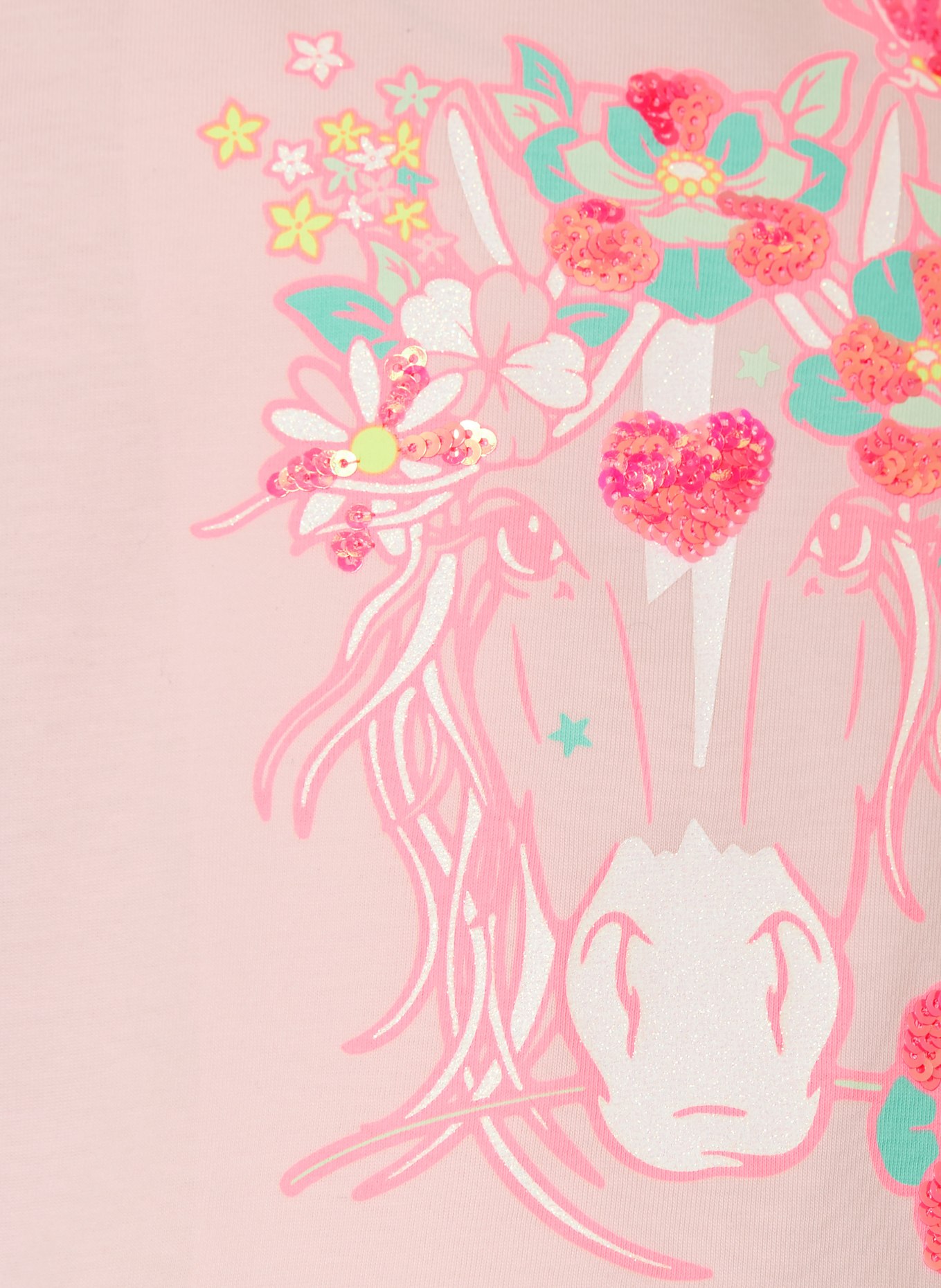 Billieblush T-shirt à paillettes: ROSE CLAIR / VERT