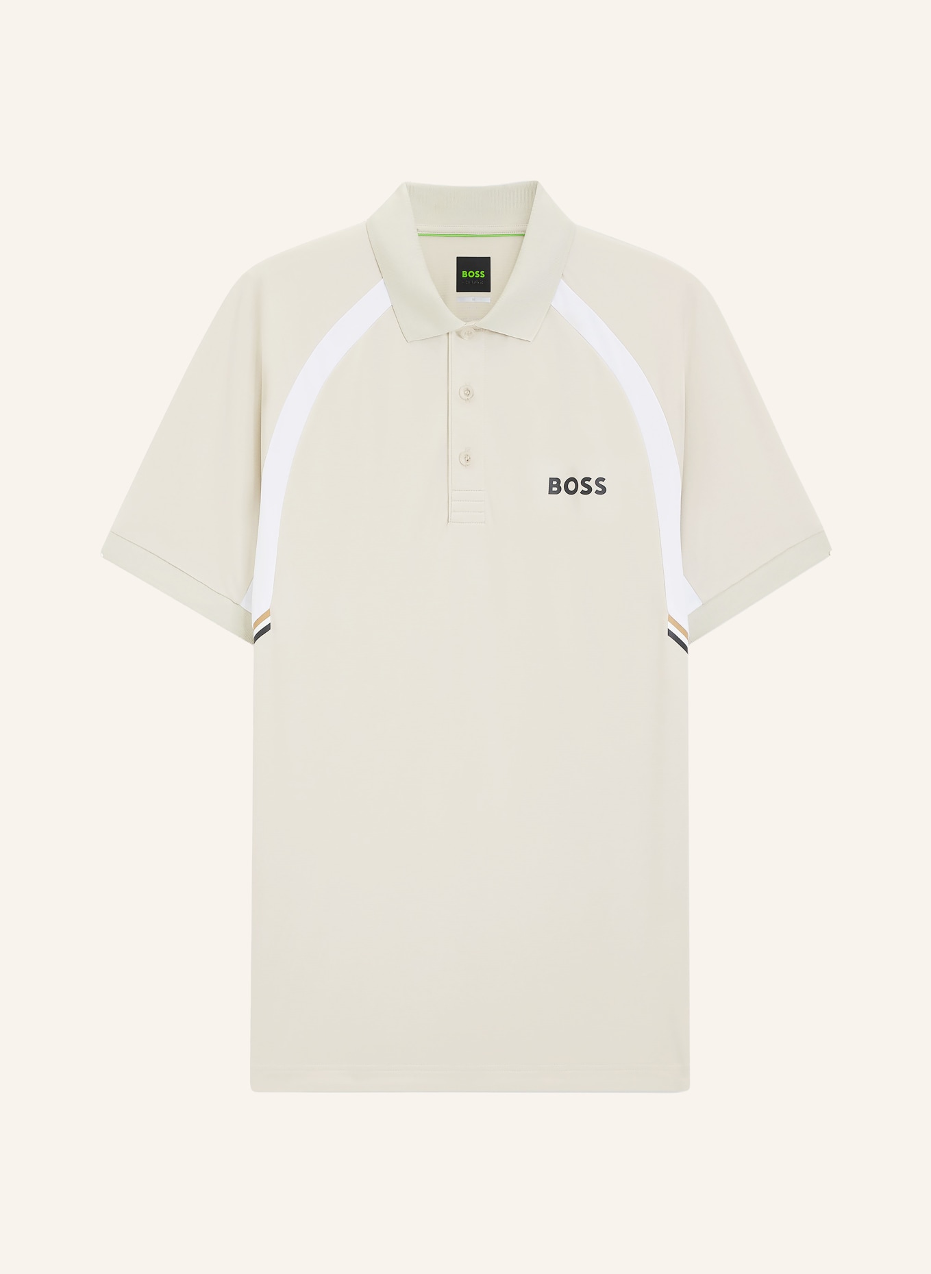 BOSS Functioneel poloshirt TOC: LICHTGRIJS / WIT / ZWART