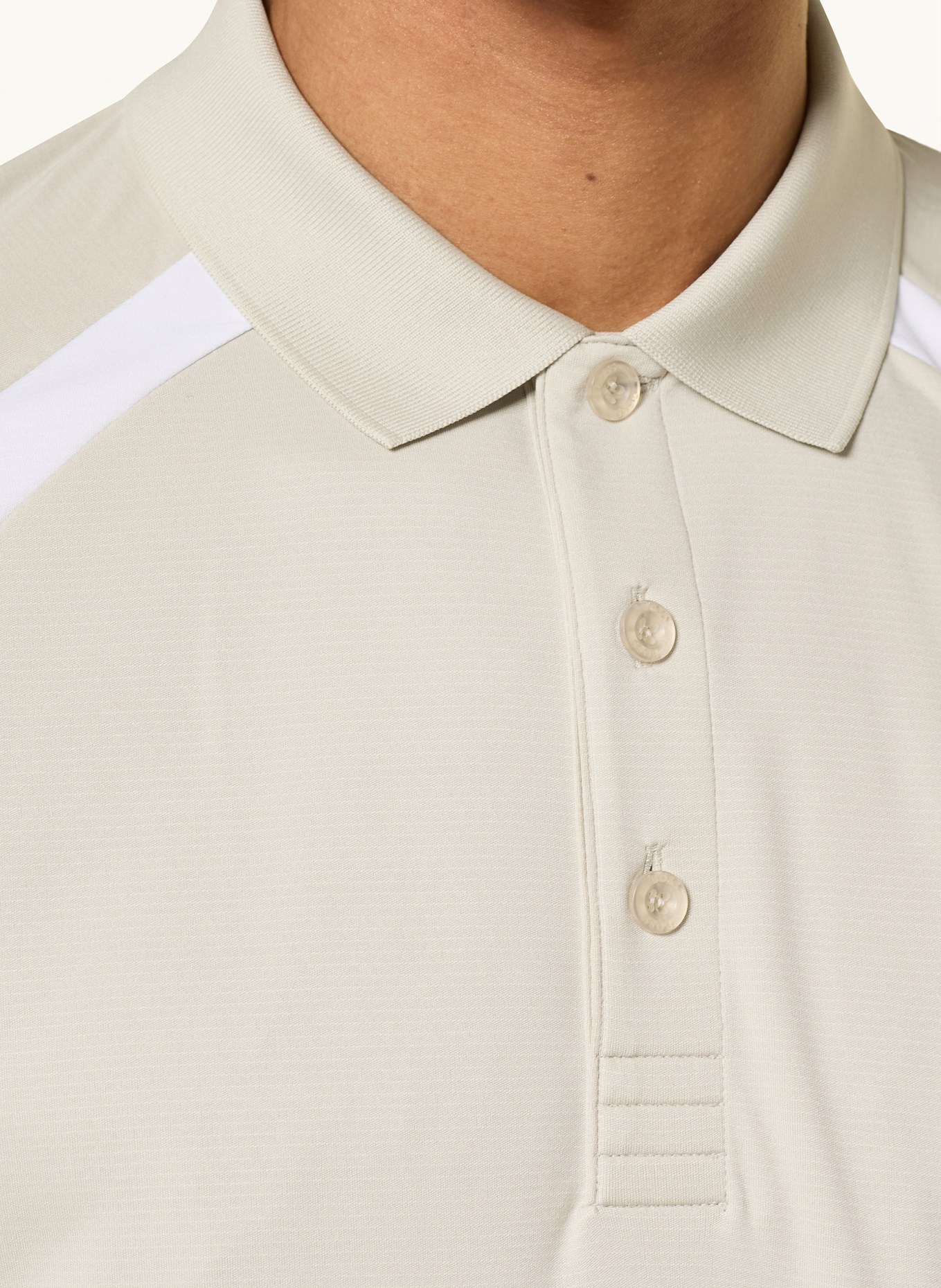 BOSS Functioneel poloshirt TOC: LICHTGRIJS / WIT / ZWART
