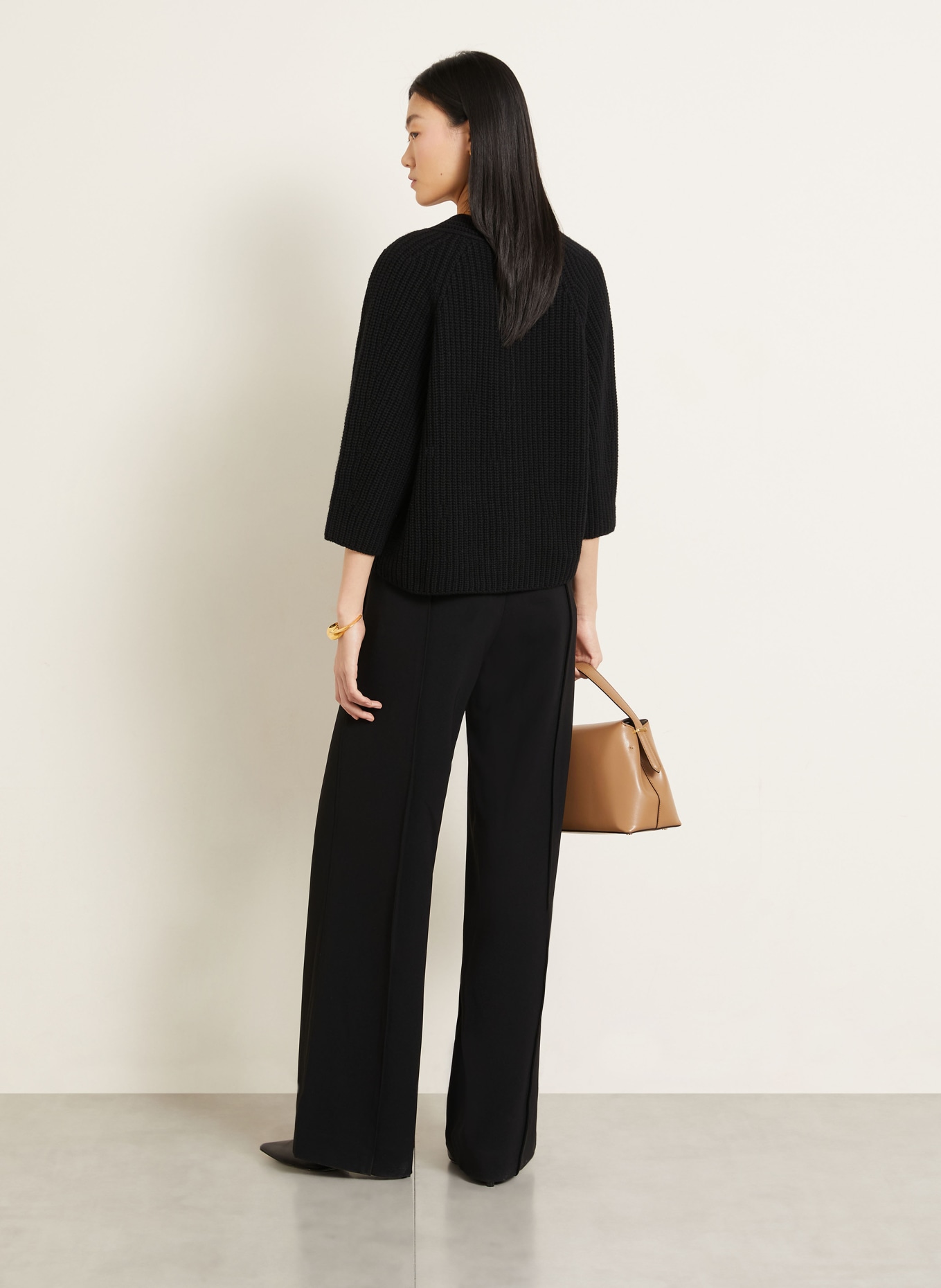 IRIS von ARNIM Strickjacke FALLOU aus Cashmere mit 3/4-Arm: SCHWARZ