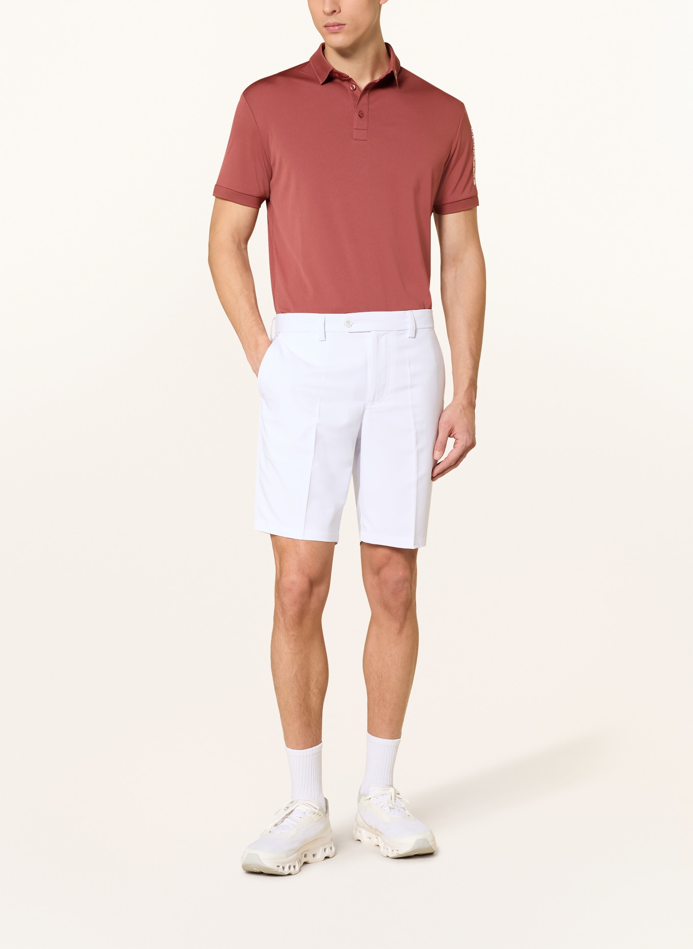 J.LINDEBERG Functional polo shirt: DARK RED