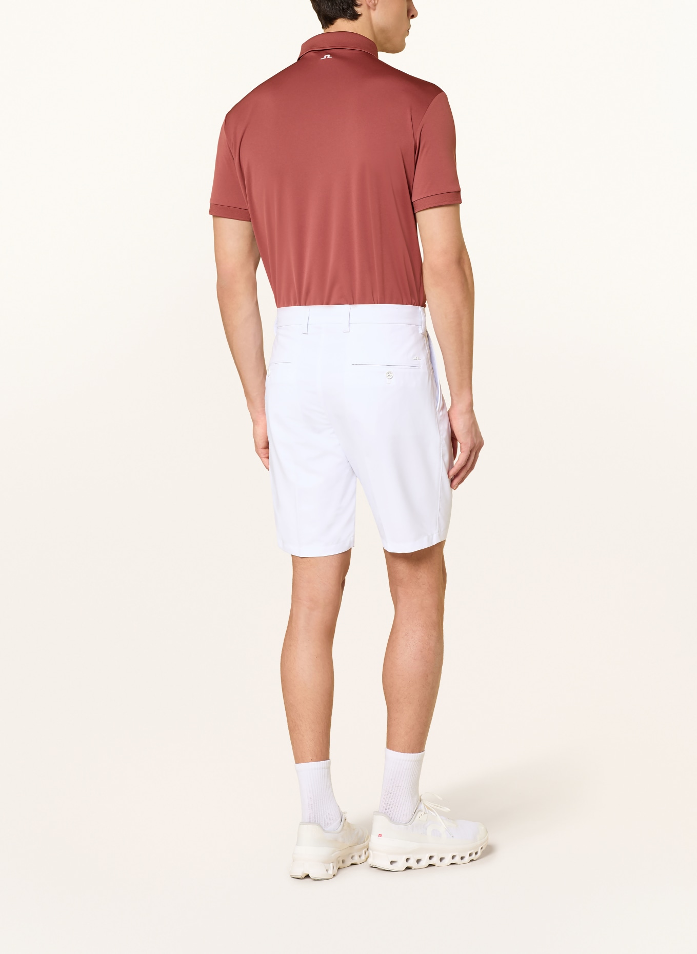 J.LINDEBERG Functional polo shirt: DARK RED
