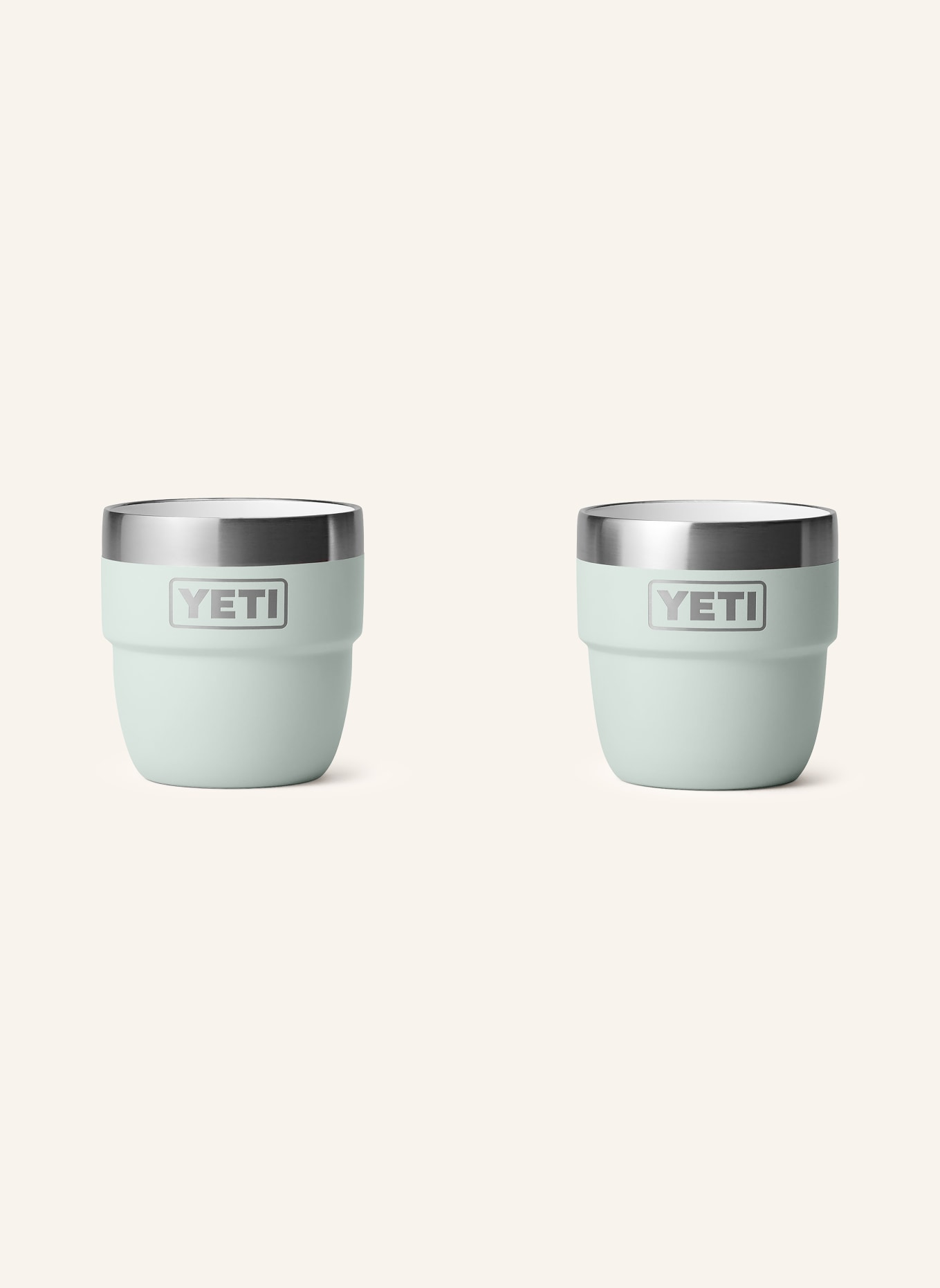 YETI Set van 2 thermobekers RAMBLER®: MINT / ZILVER