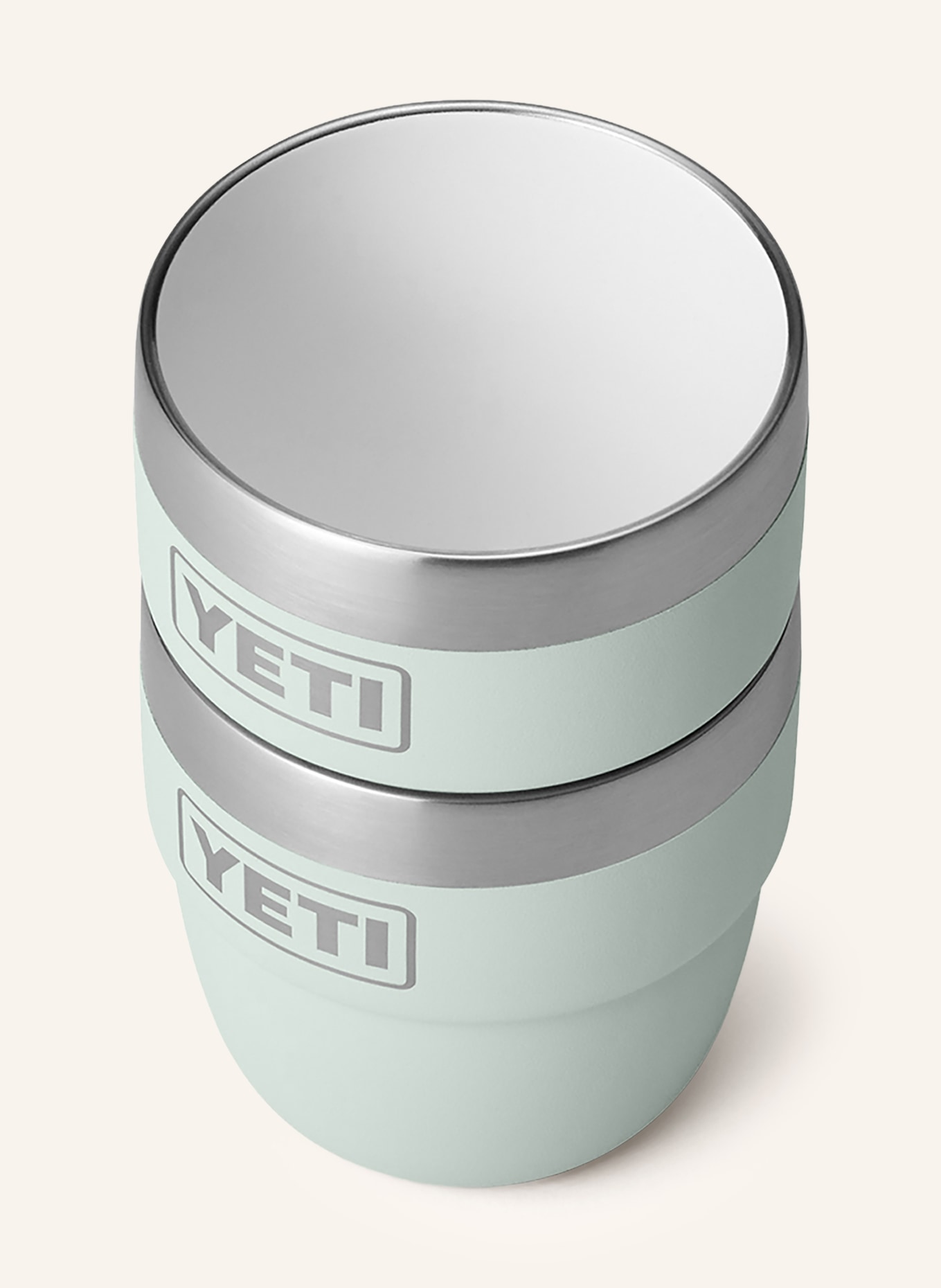 YETI Set van 2 thermobekers RAMBLER®: MINT / ZILVER