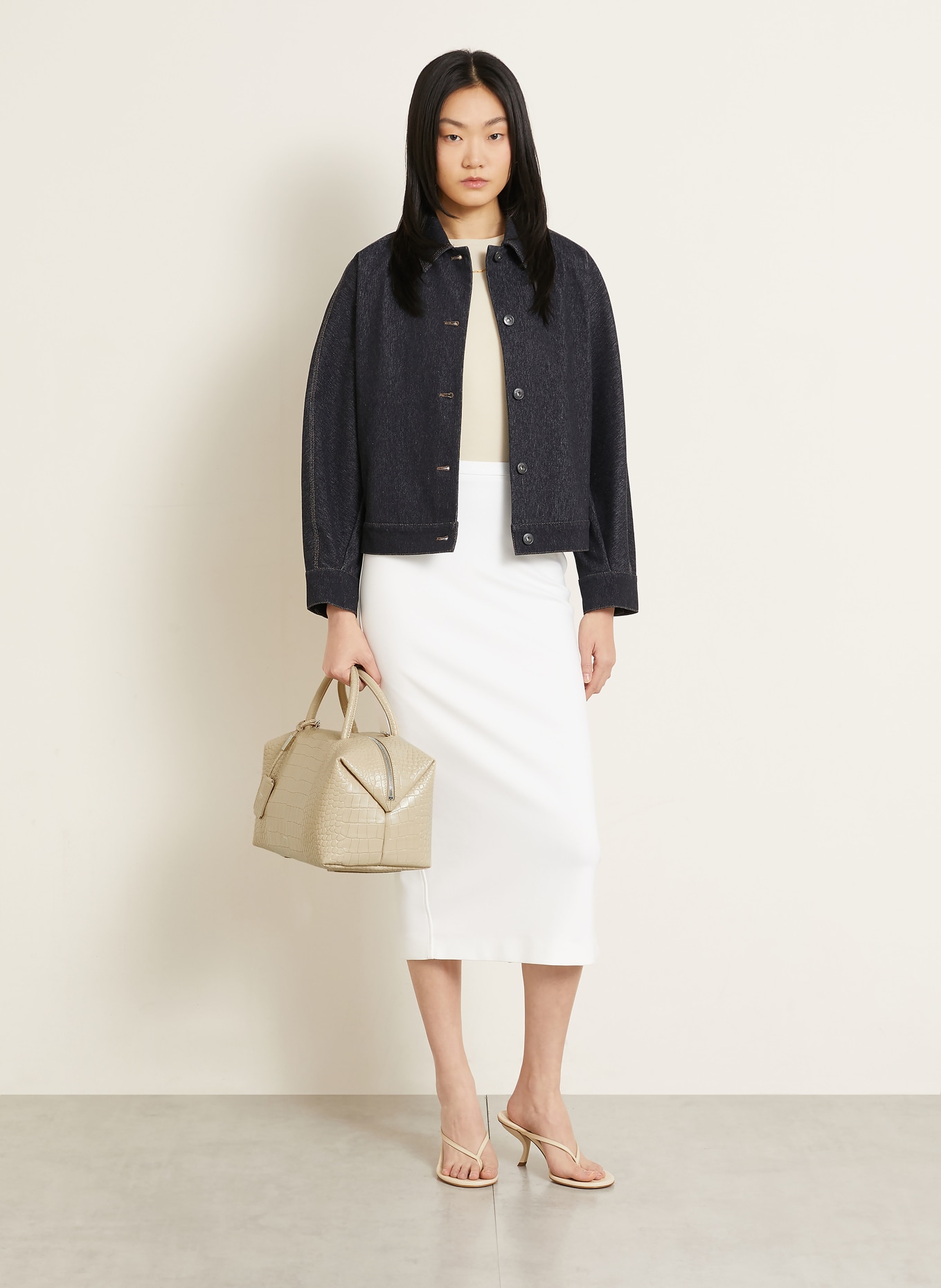 Max Mara Handtas HOLDALLLCROC: BEIGE