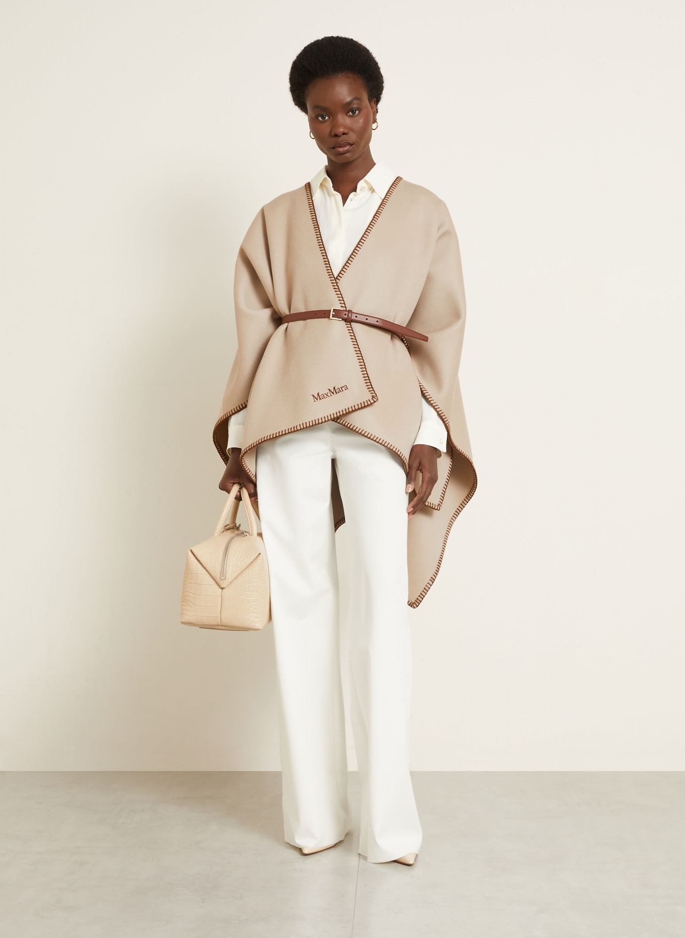 Max Mara Przylądek COLOMBA: BEŻOWY / BRĄZOWY