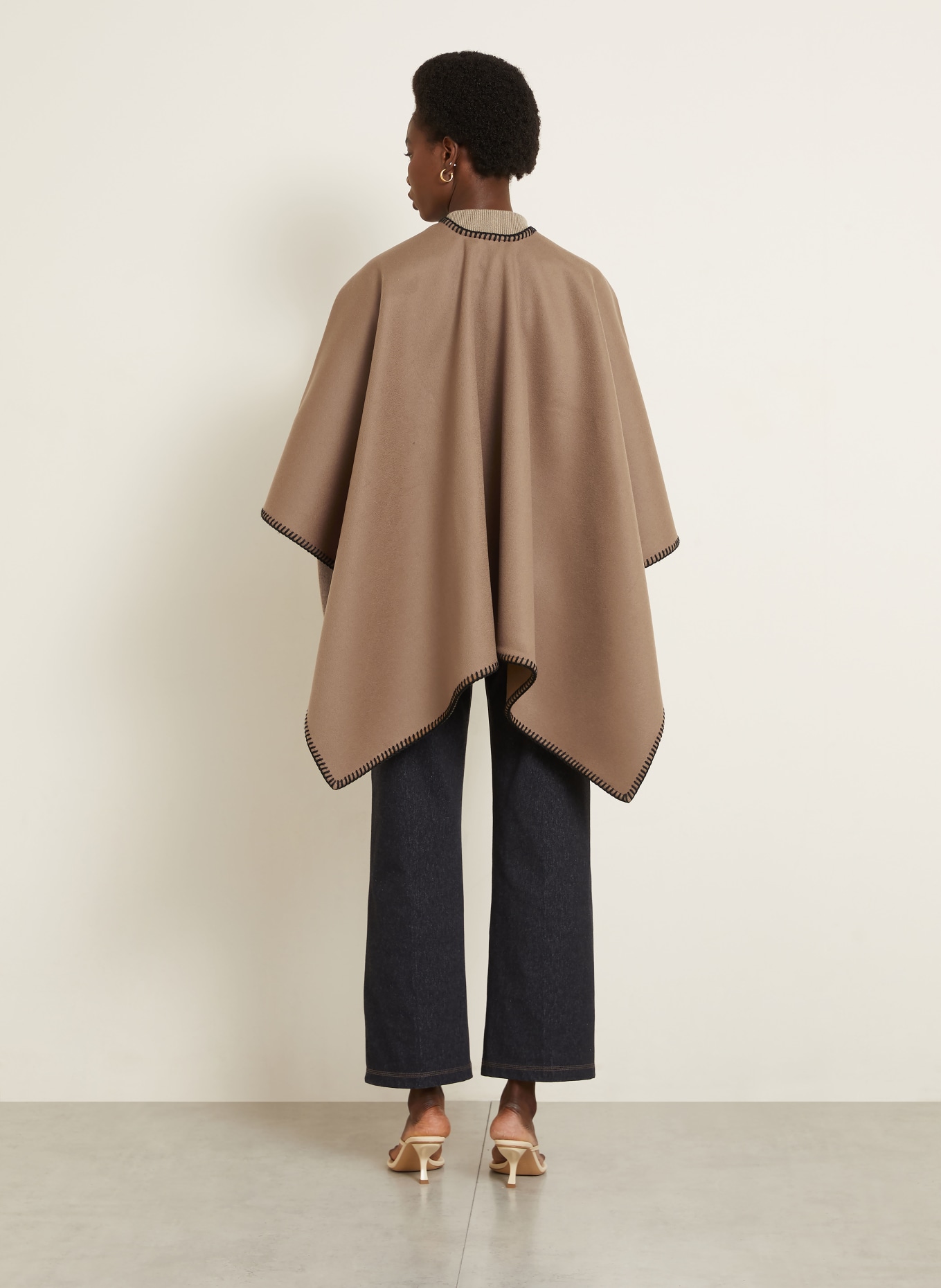 Max Mara Cape COLOMBA: BRAUN / SCHWARZ