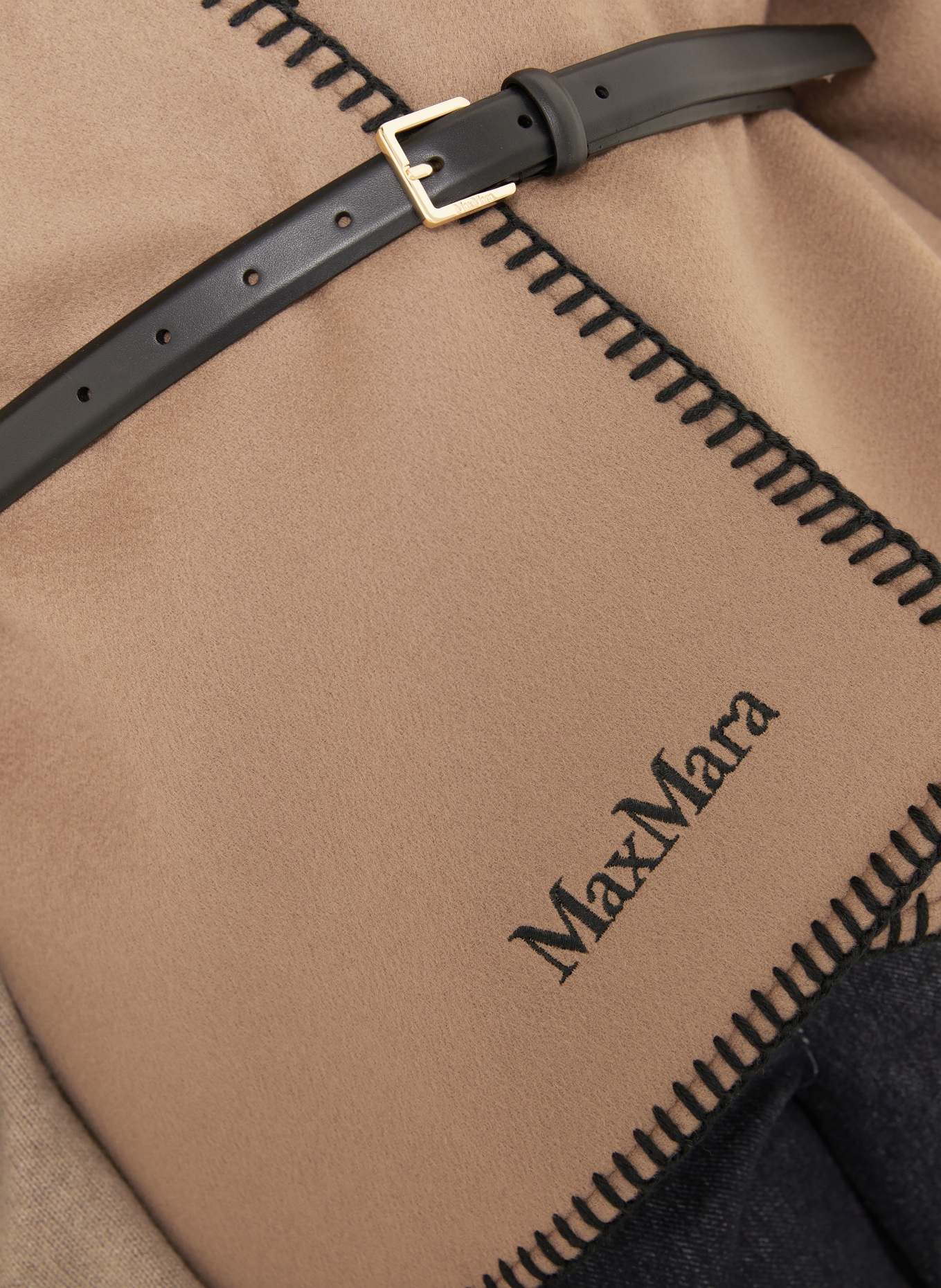 Max Mara Cape COLOMBA: BRAUN / SCHWARZ
