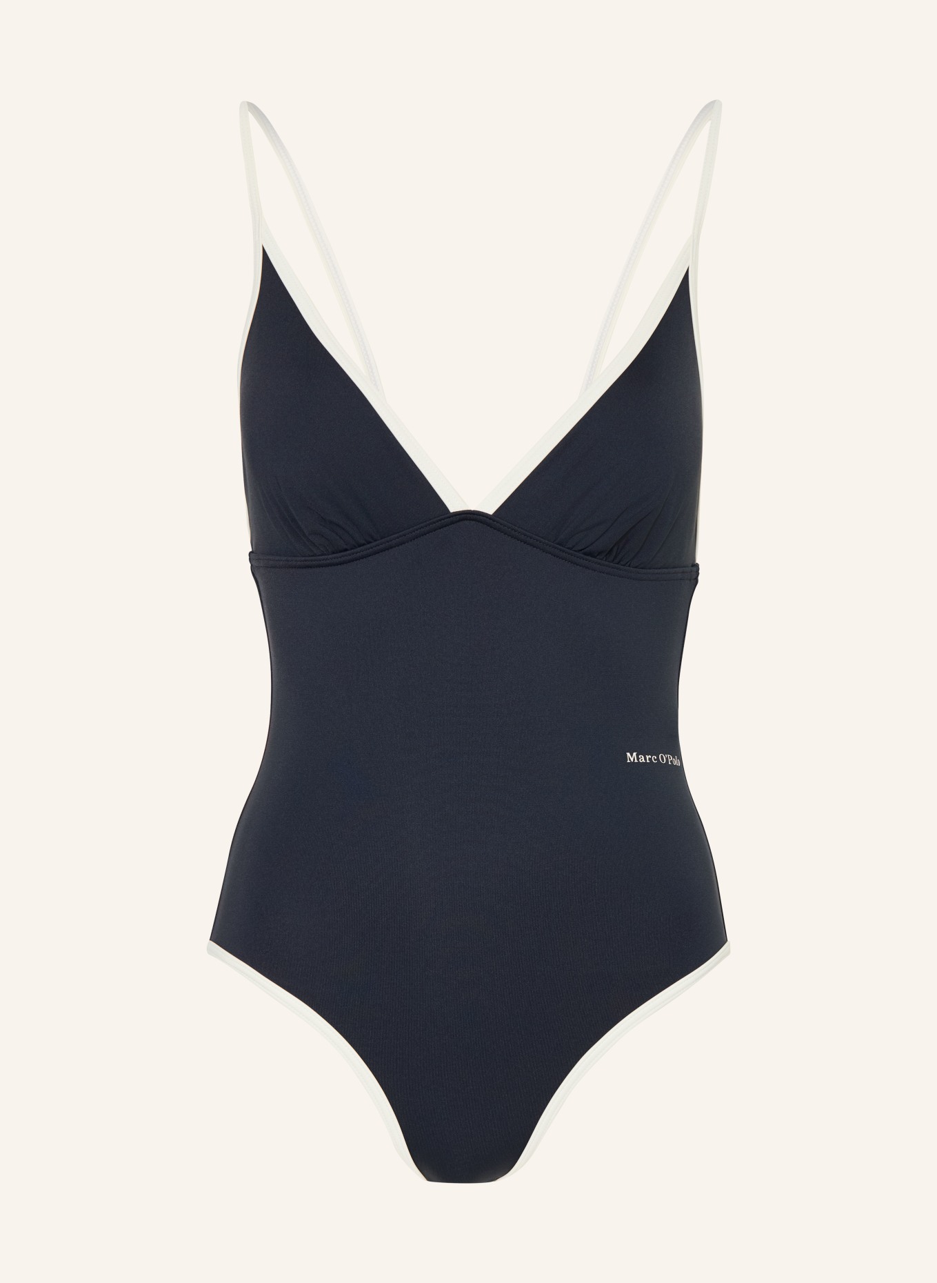 Marc O'Polo Badeanzug: DUNKELBLAU / CREME