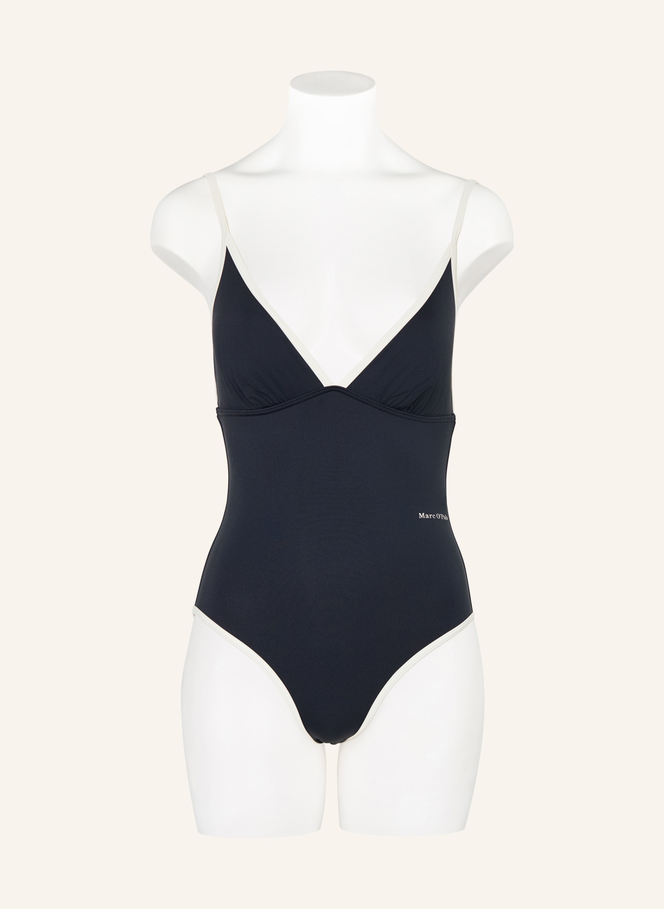 Marc O'Polo Badeanzug: DUNKELBLAU / CREME