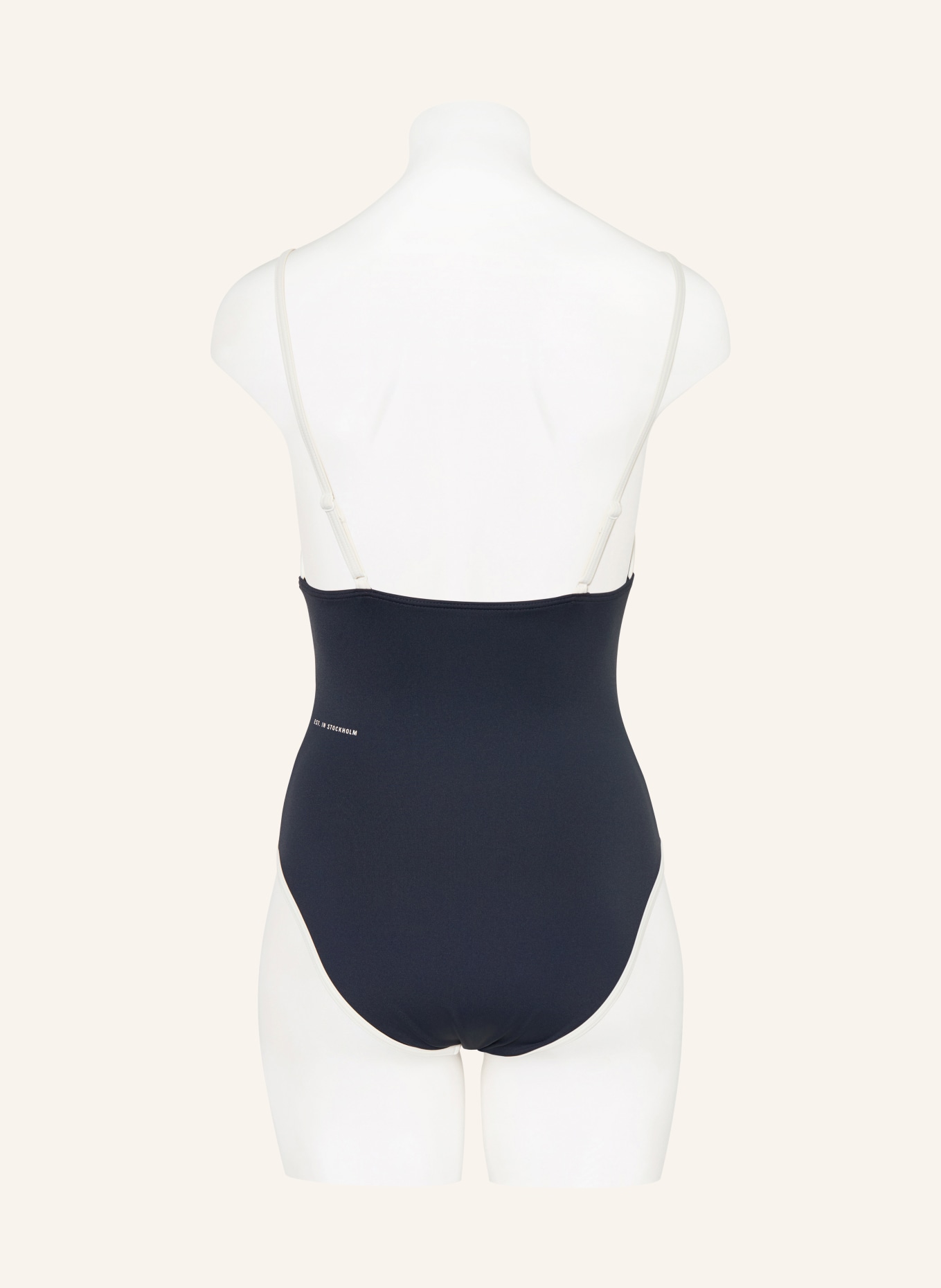 Marc O'Polo Badeanzug: DUNKELBLAU / CREME