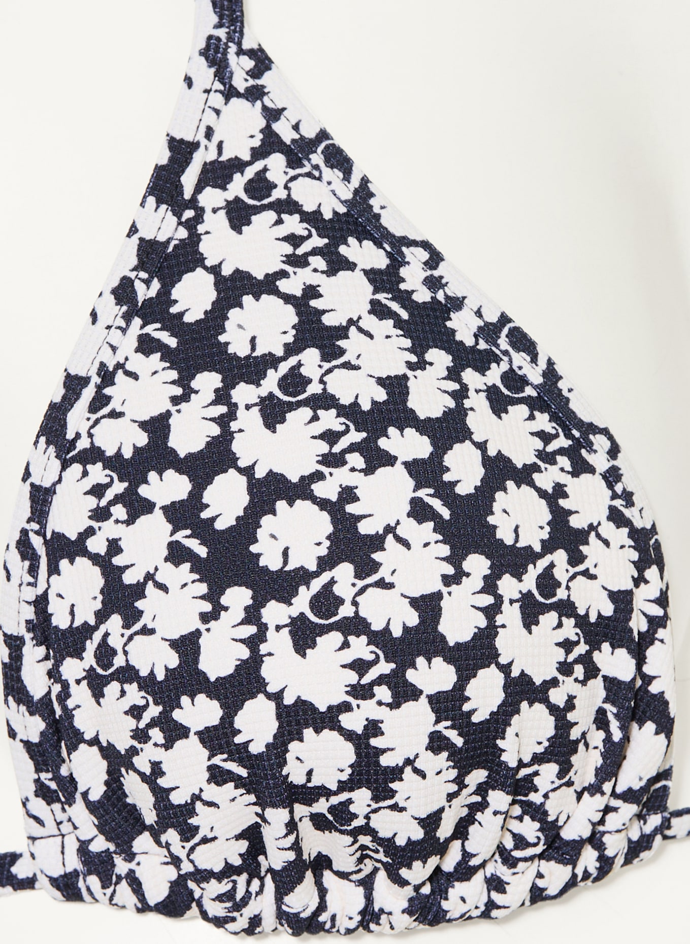 Marc O'Polo Triangel-Bikini-Top: DUNKELBLAU / WEISS