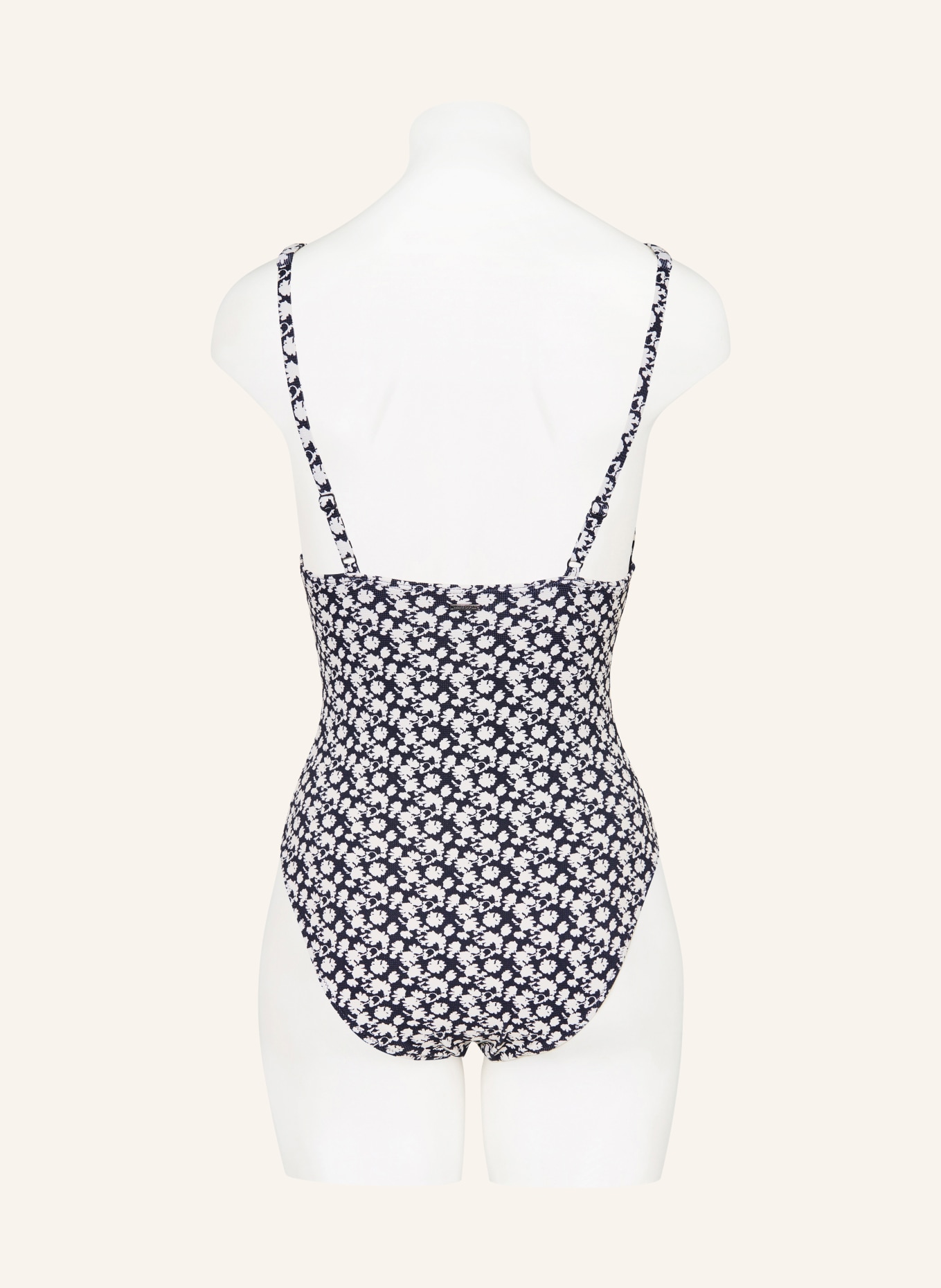 Marc O'Polo Badeanzug: DUNKELBLAU / WEISS