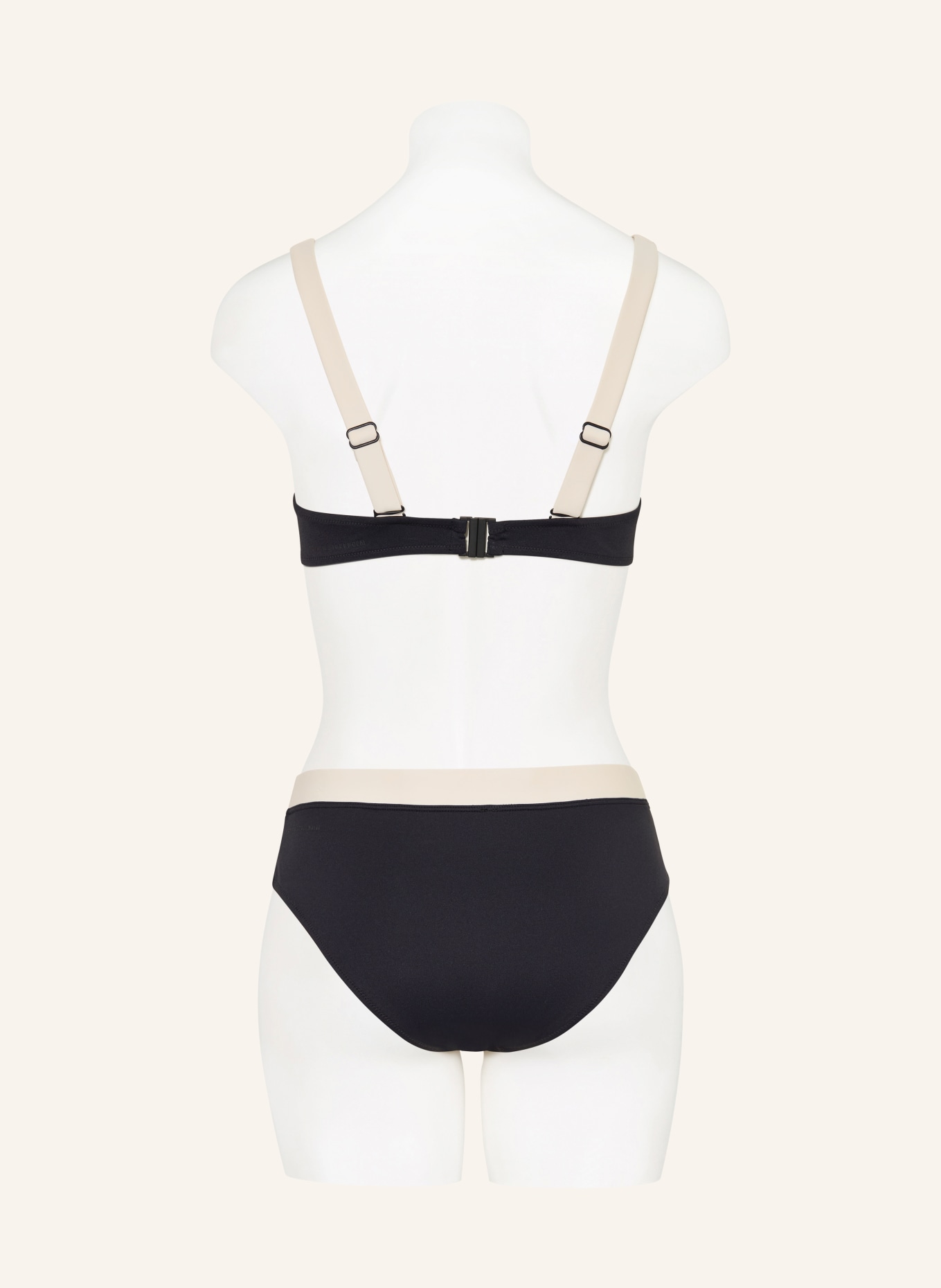 Marc O'Polo Bügel-Bikini-Top: SCHWARZ / CREME