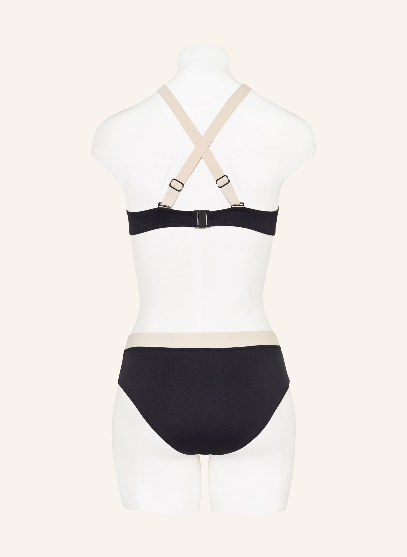 Marc O'Polo Bügel-Bikini-Top: SCHWARZ / CREME