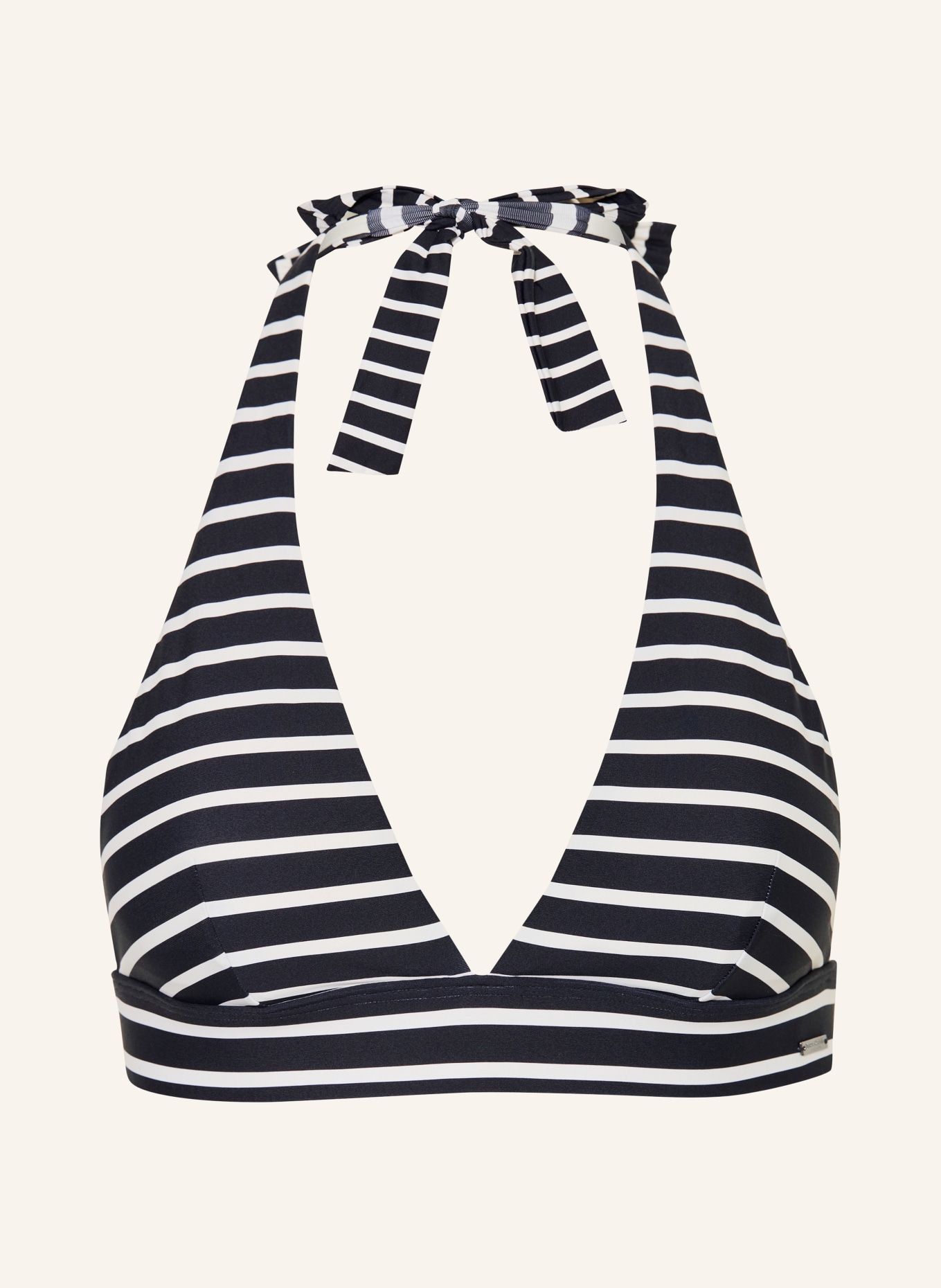 Marc O'Polo Bikinitop met halternek: DONKERBLAUW / WIT