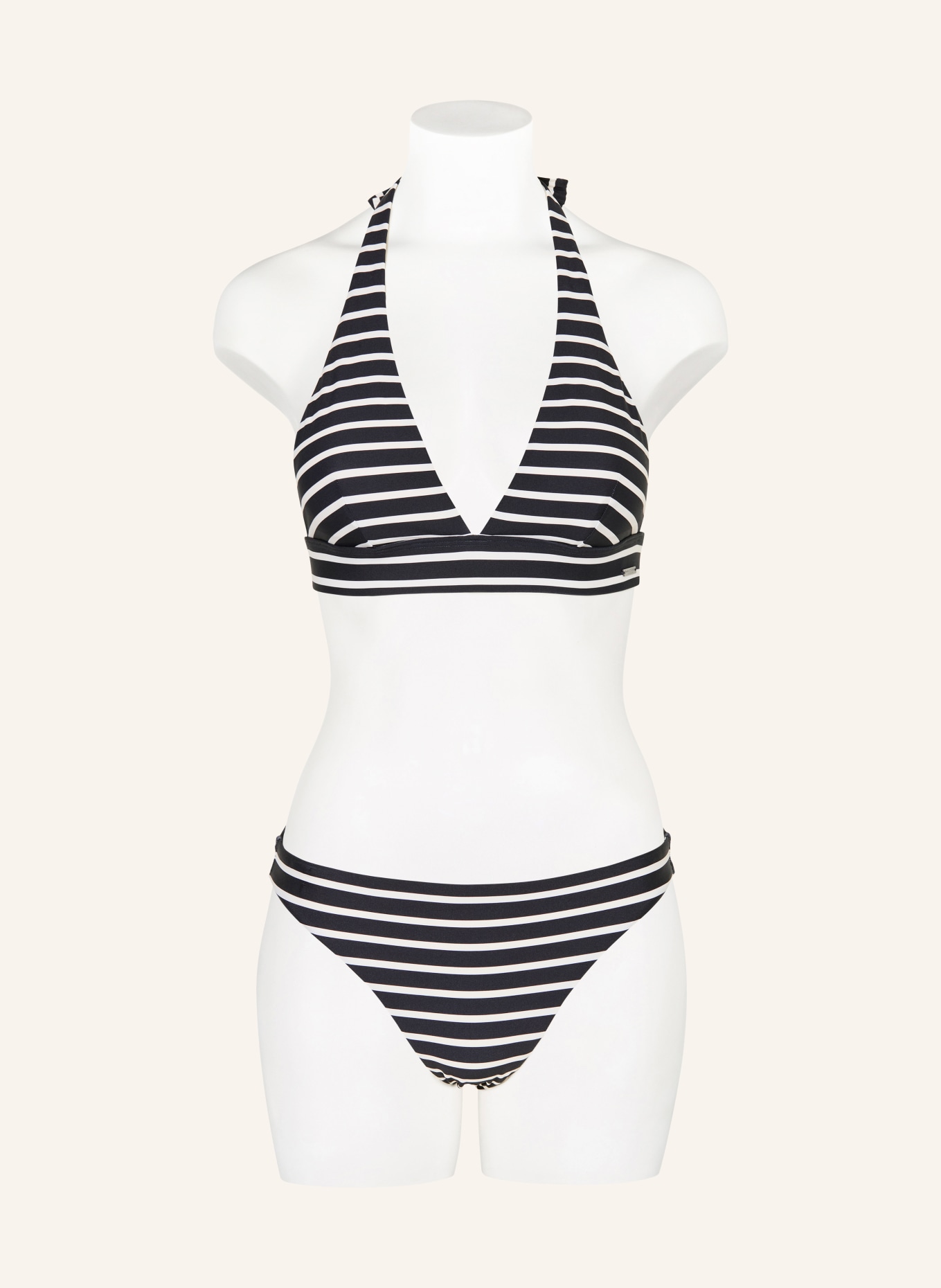 Marc O'Polo Bikinitop met halternek: DONKERBLAUW / WIT