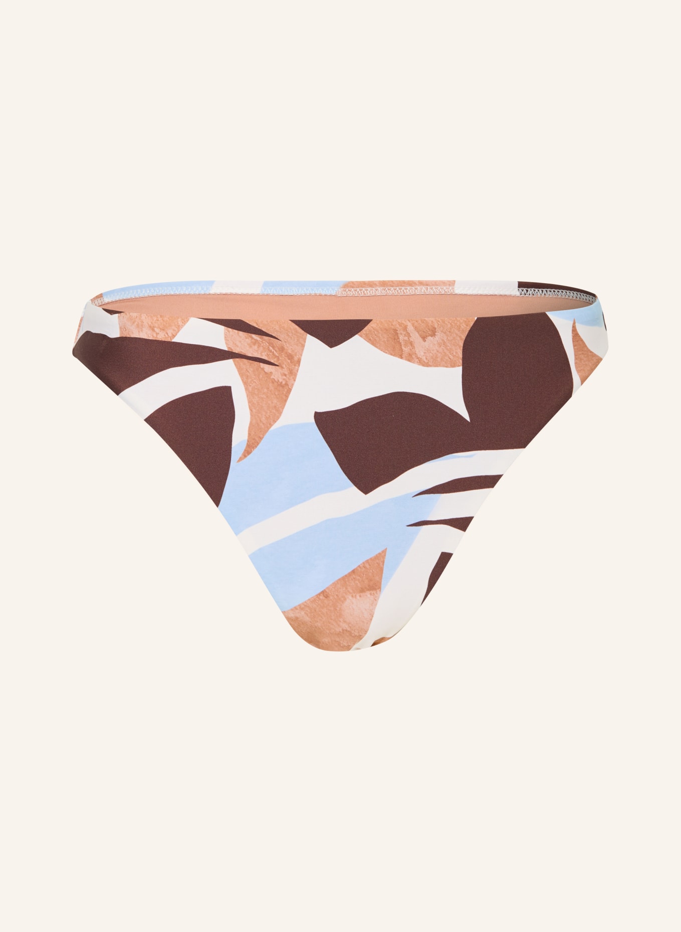 Marc O'Polo Eenvoudig bikinibroekje: WIT / MARRON FONCÉ / LICHTBLAUW