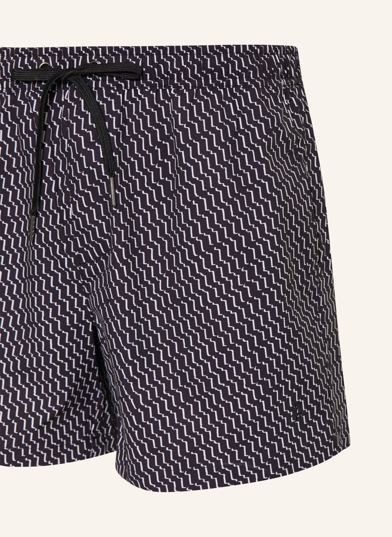 Marc O'Polo szorty kąpielowe: CZARNY / BIAŁY