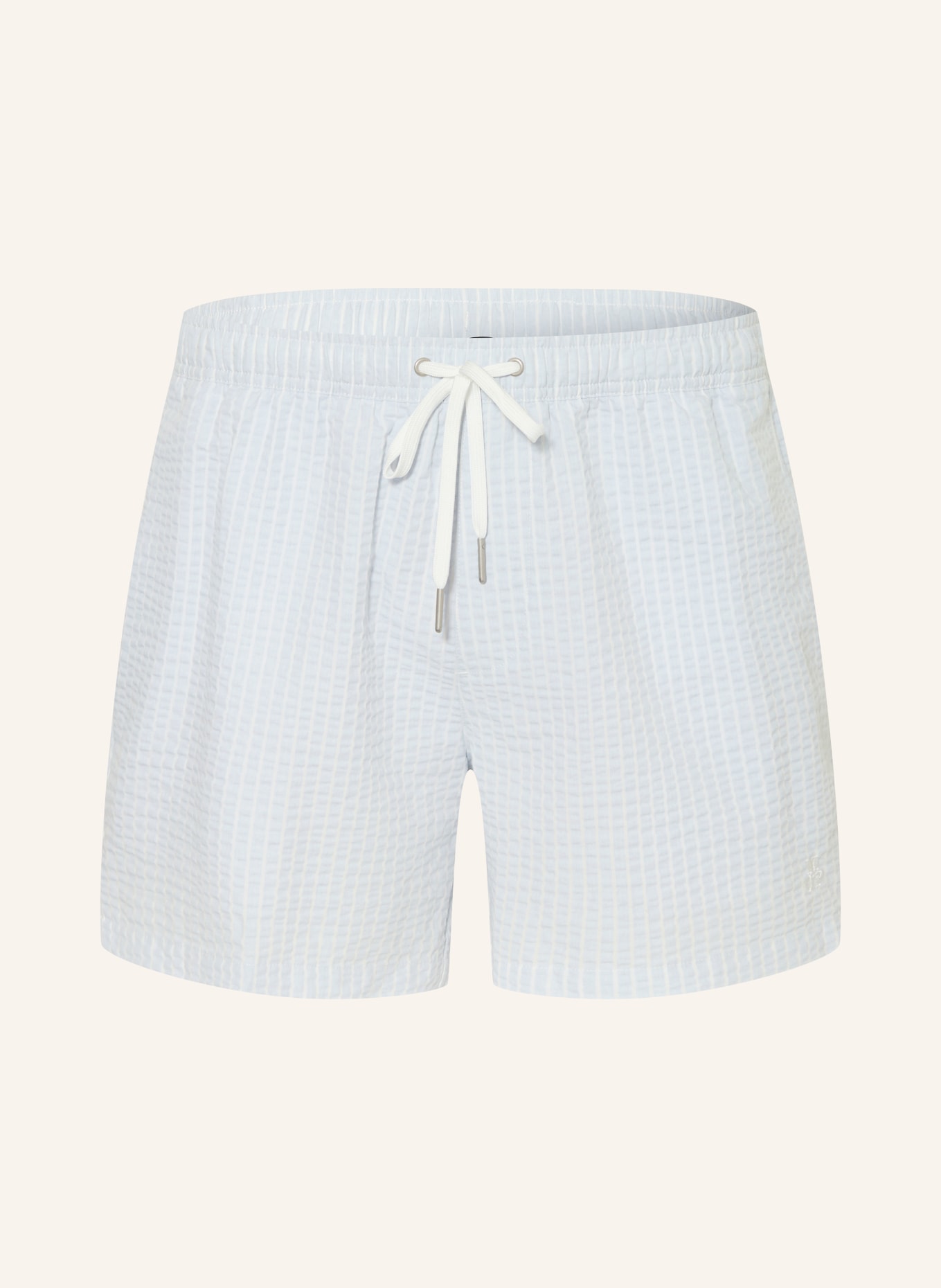 Marc O'Polo Badeshorts: HELLBLAU / WEISS