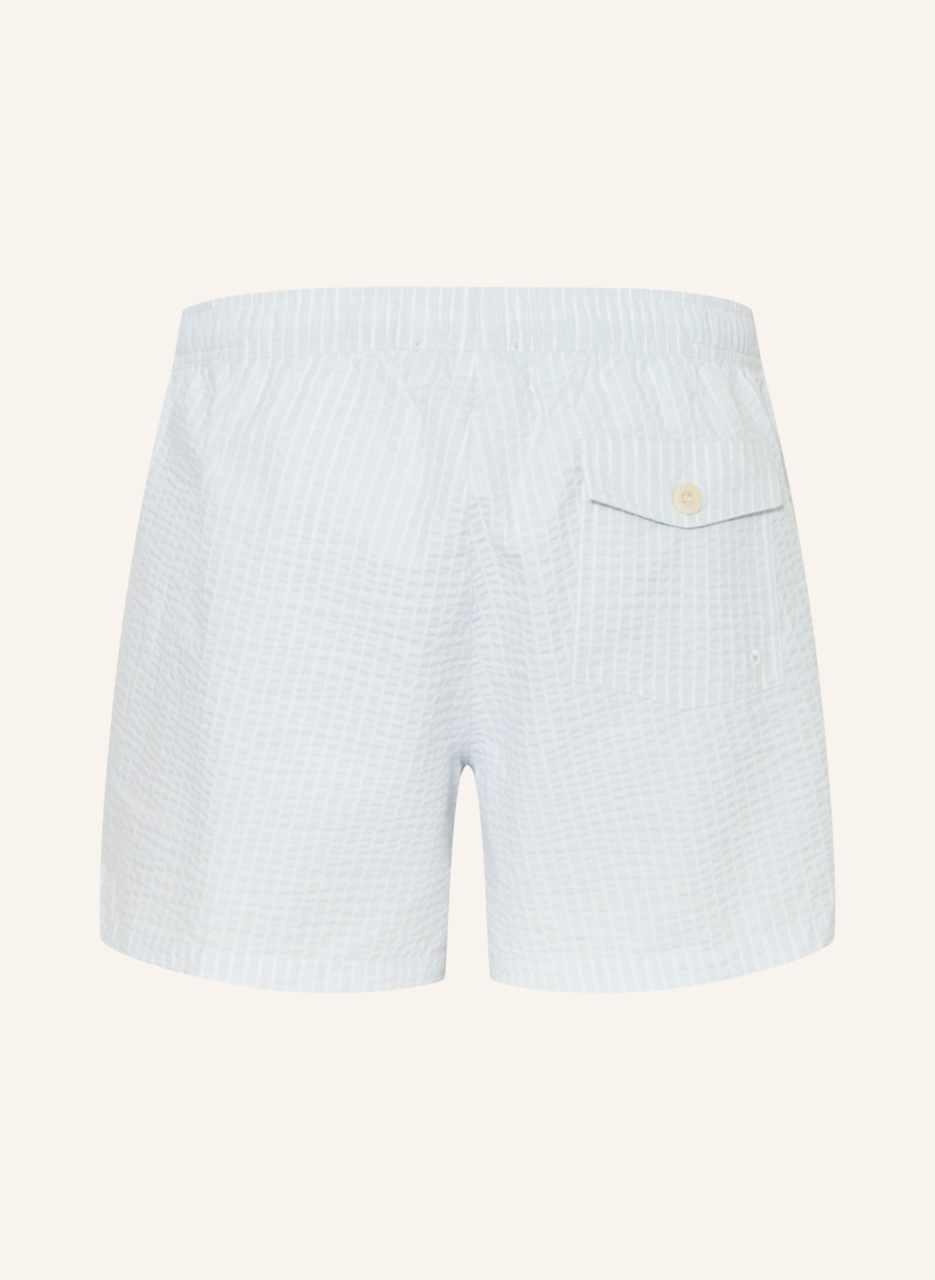 Marc O'Polo Badeshorts: HELLBLAU / WEISS