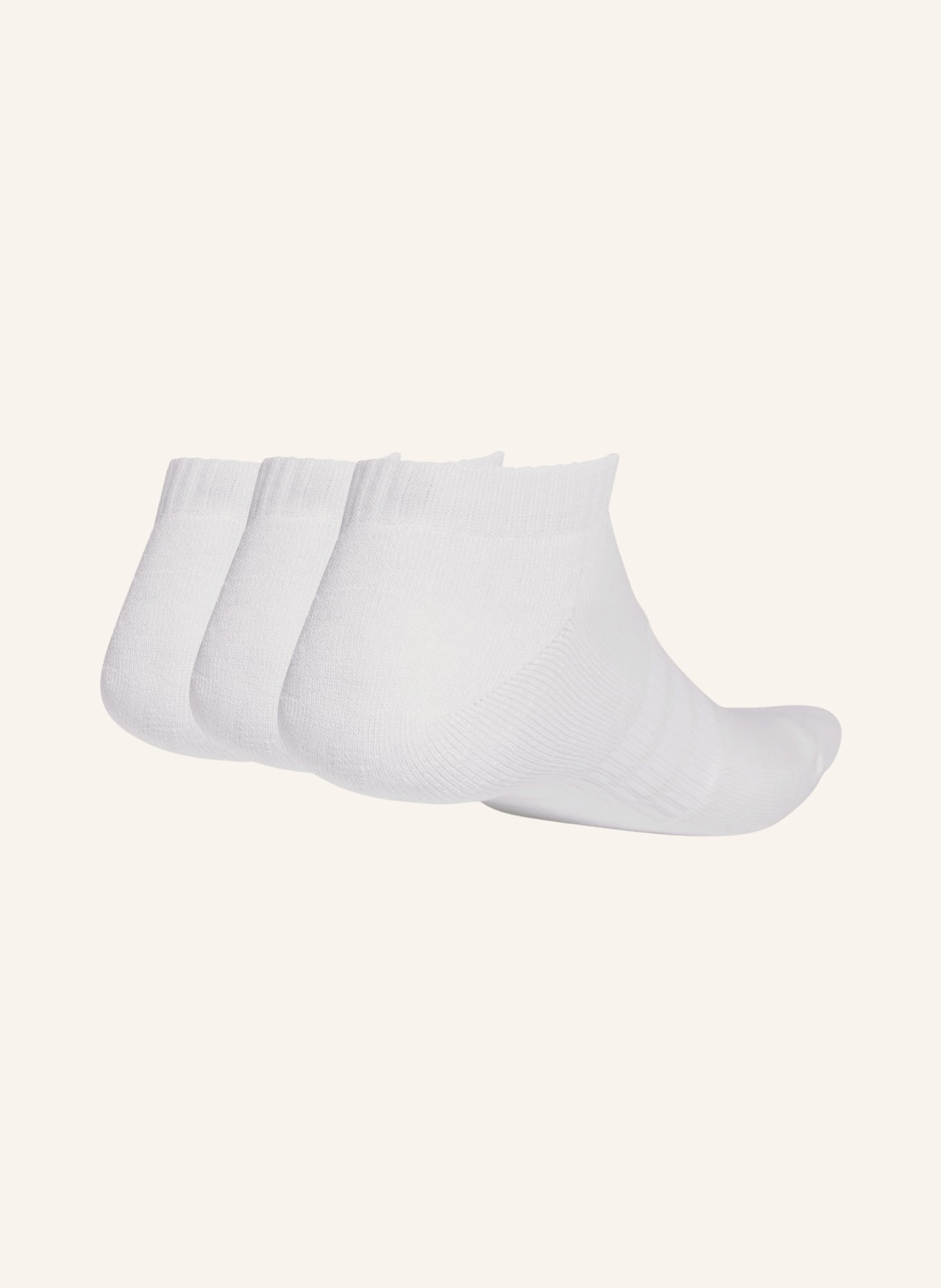 adidas 3er-Pack Sportsocken CUSHIONED ESSENTIALS LOW CUT: WEISS / SCHWARZ