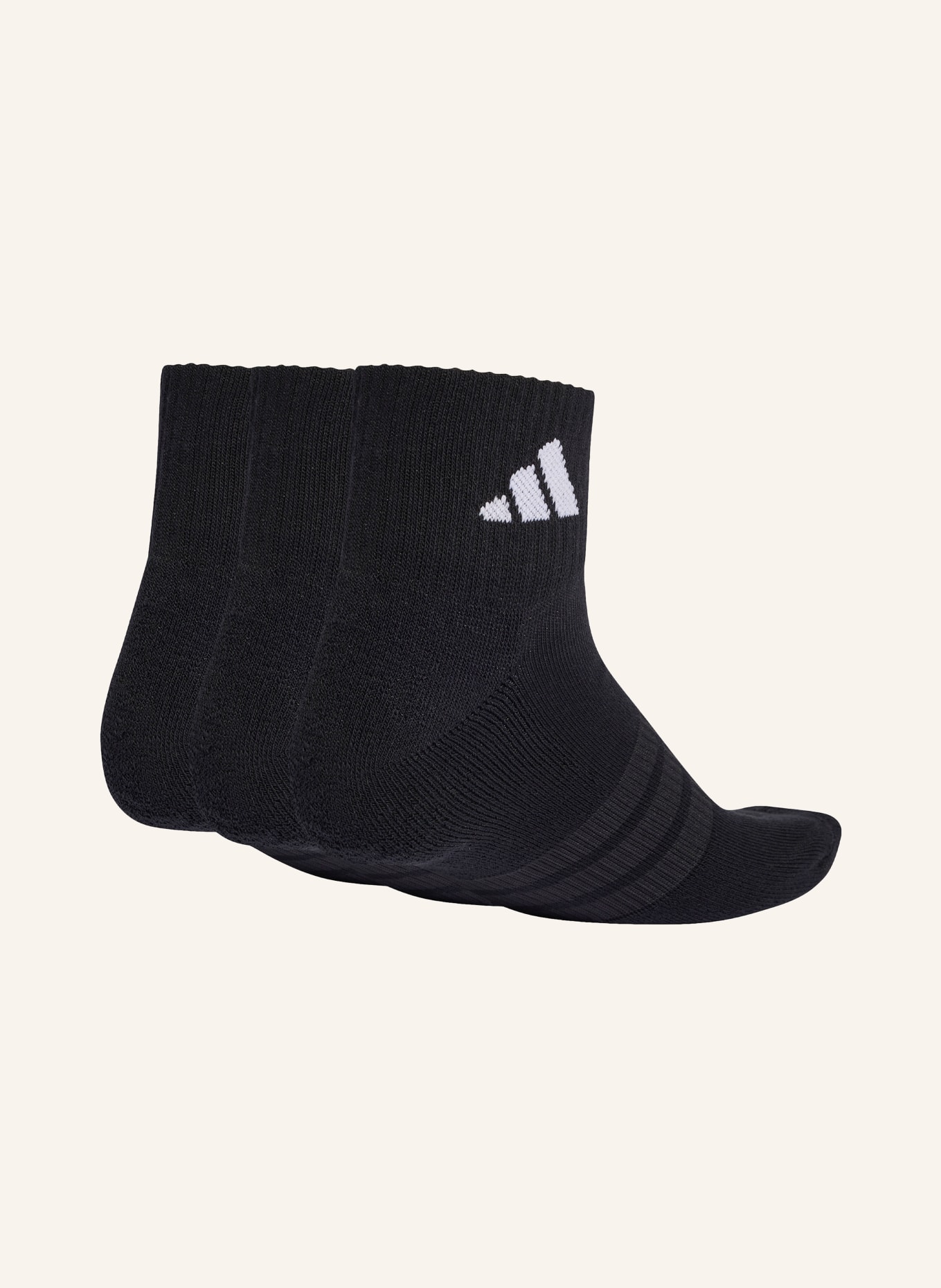 adidas 3er-Pack Sportsocken CUSHIONED SPORTSWEAR ANKLE: SCHWARZ / WEISS