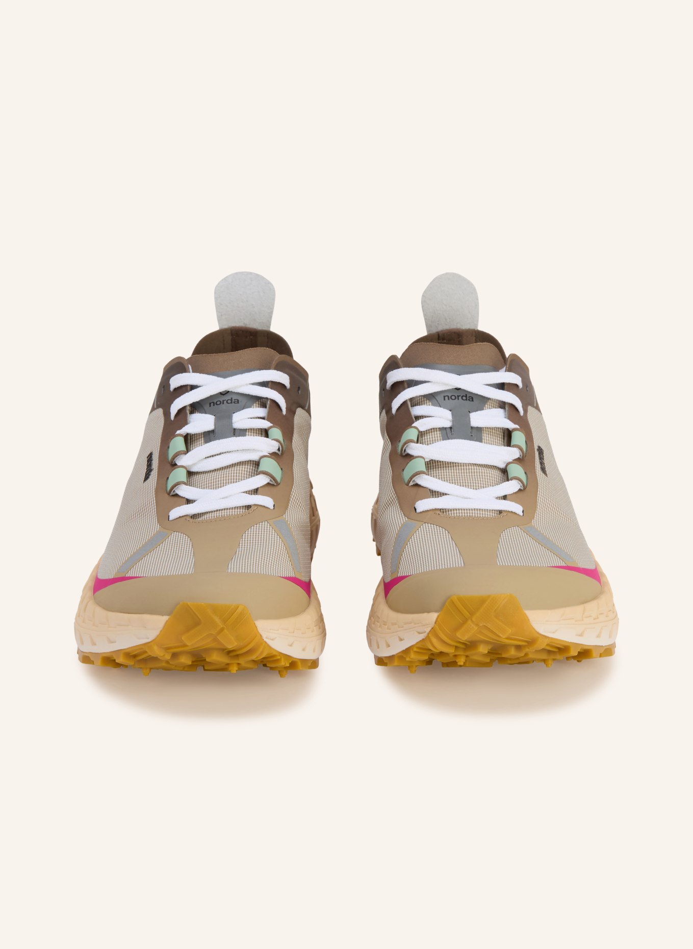 norda Trail running shoes 002: CAMEL / BROWN / PINK