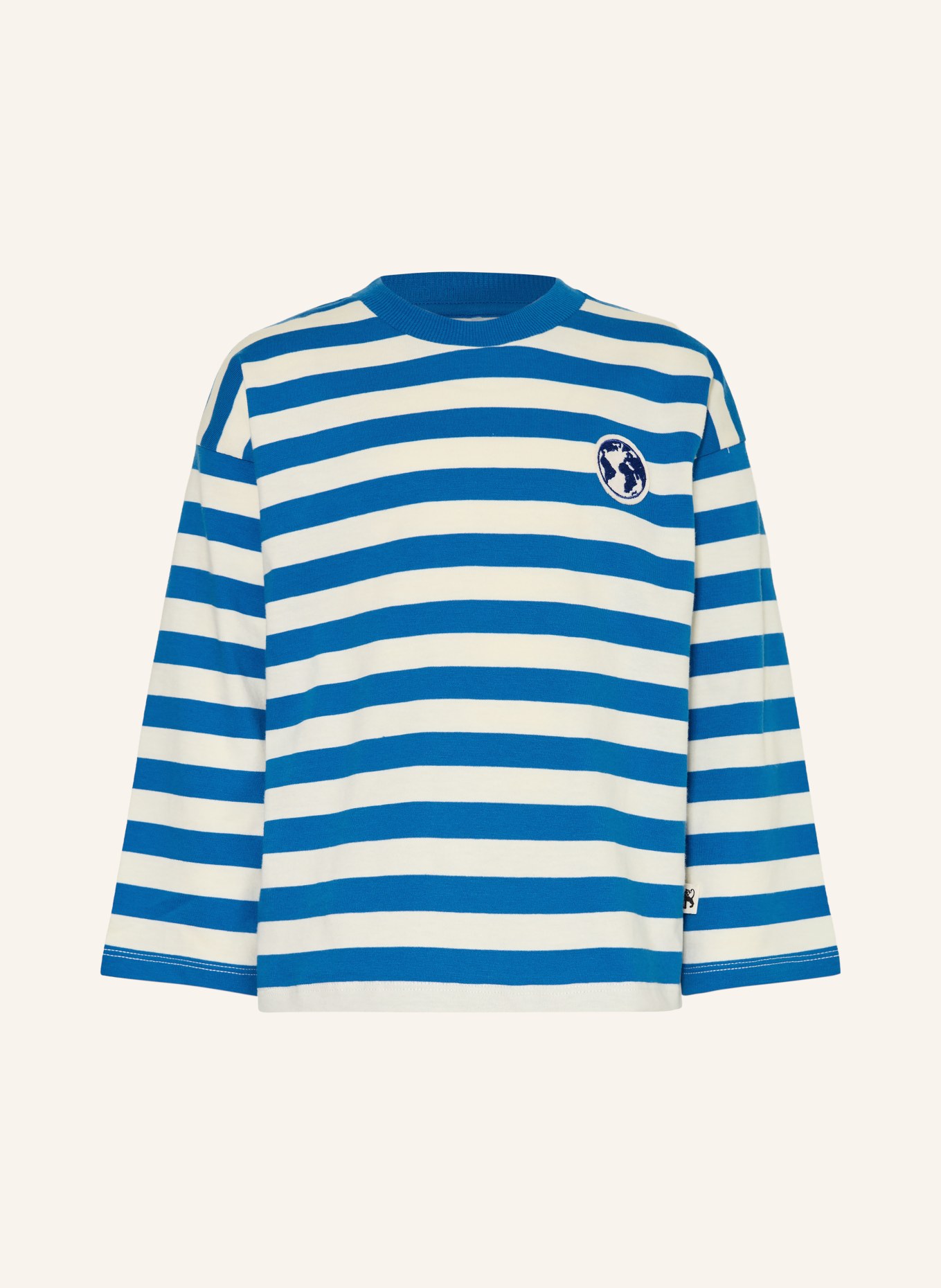 mini rodini Longsleeve: BLAU / WEISS