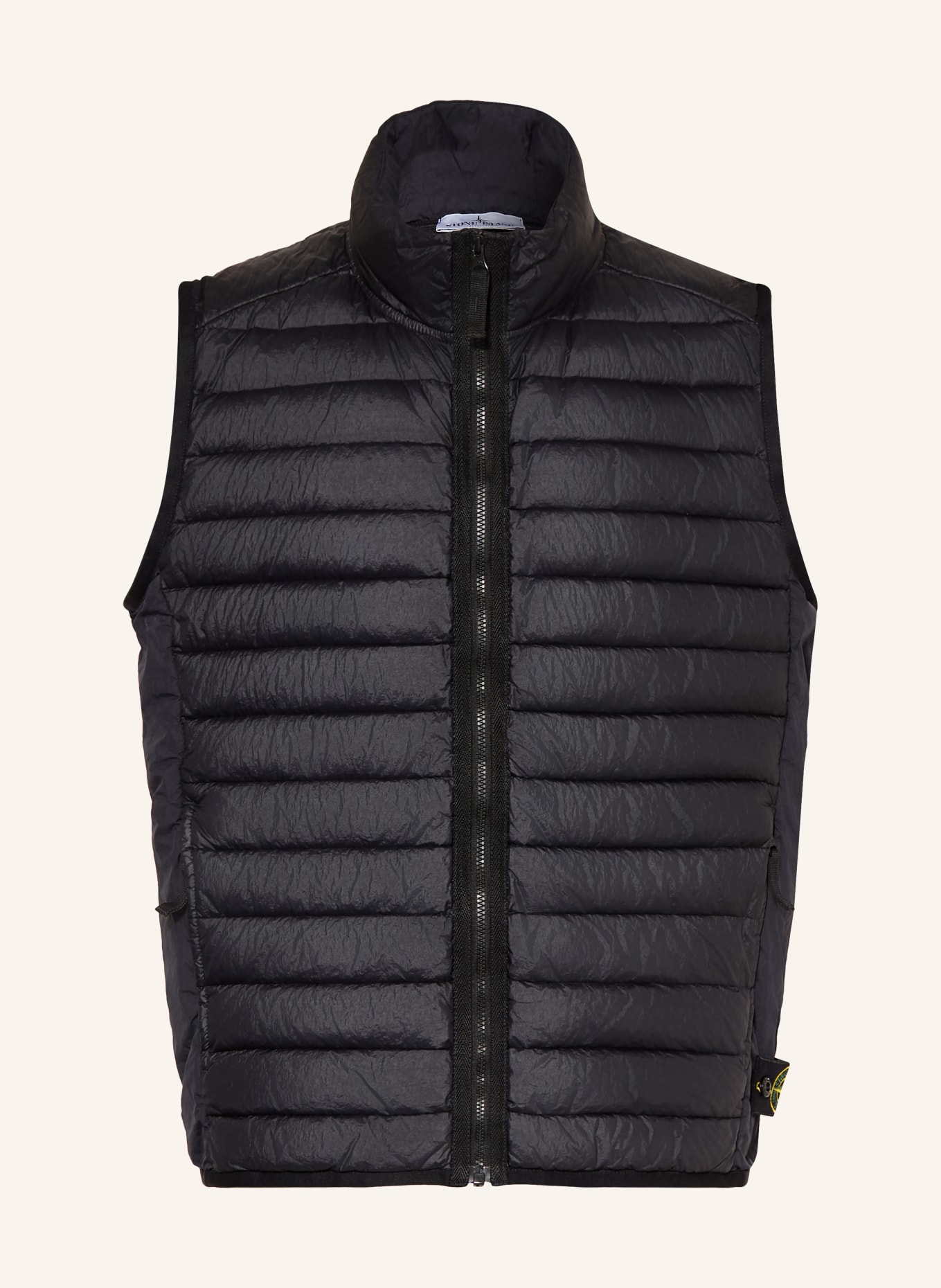 STONE ISLAND JUNIOR Lightweight down vest: DARK BLUE / YELLOW