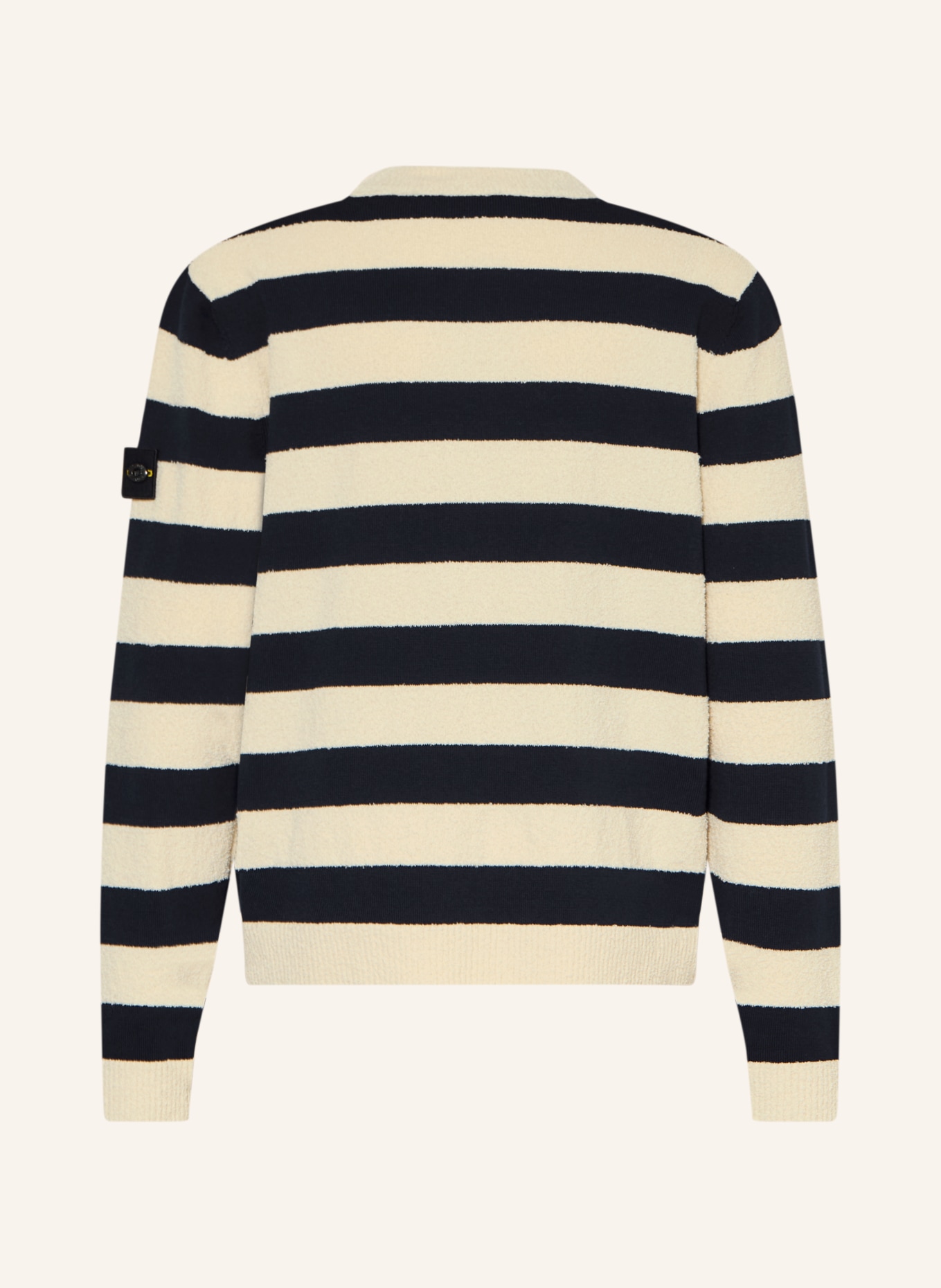 STONE ISLAND JUNIOR Pullover: CREME / SCHWARZ