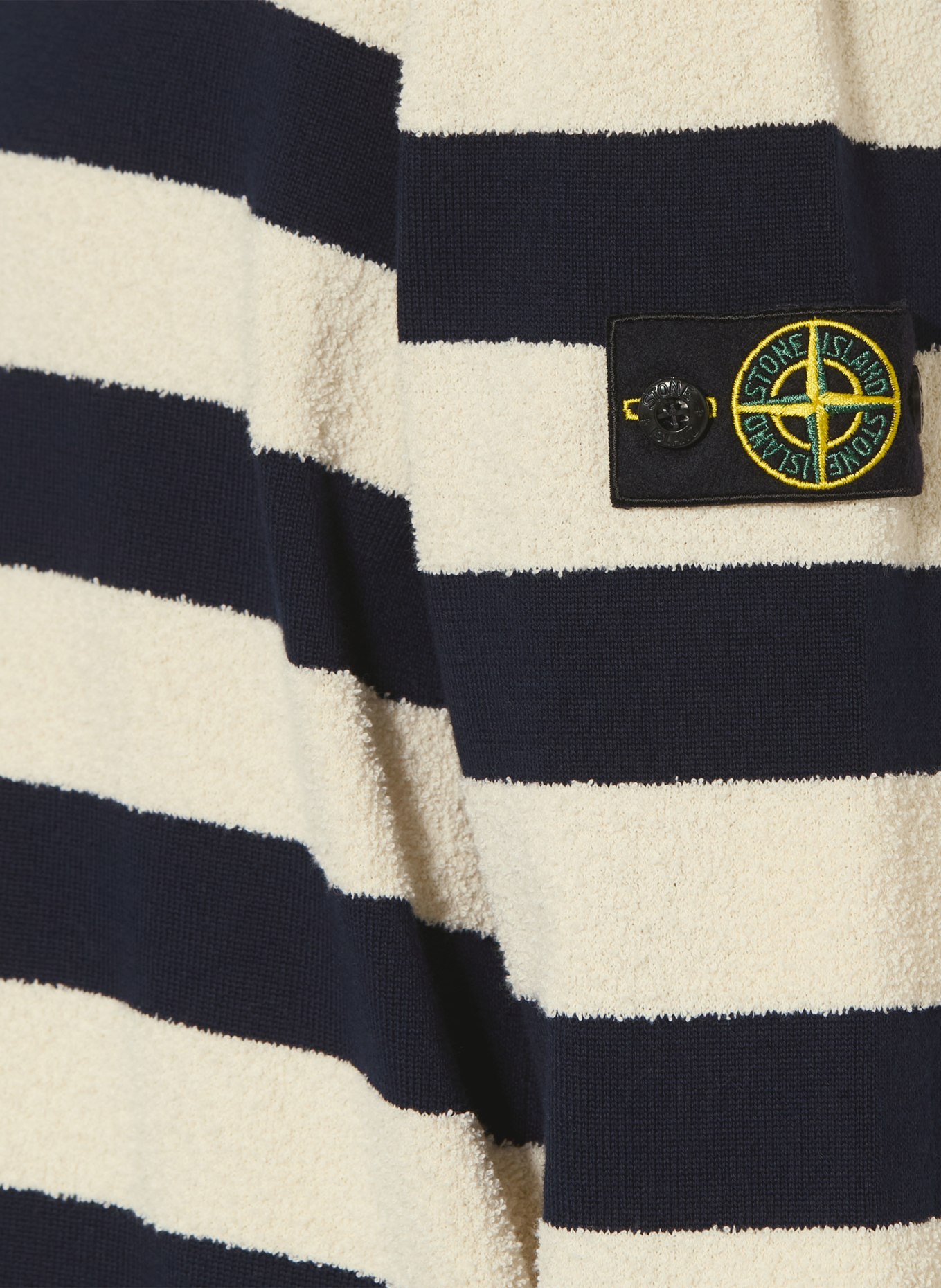STONE ISLAND JUNIOR Pullover: CREME / SCHWARZ