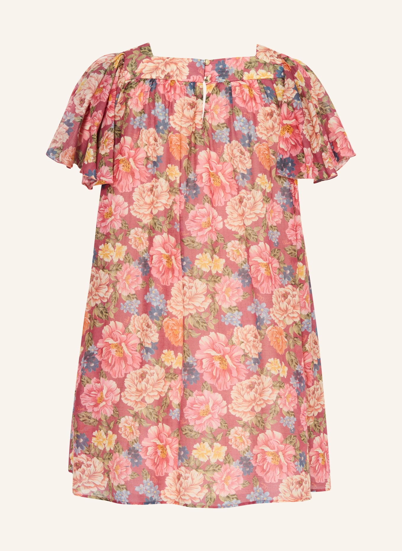 Chloé Dress: DUSKY PINK / ORANGE / DARK BLUE