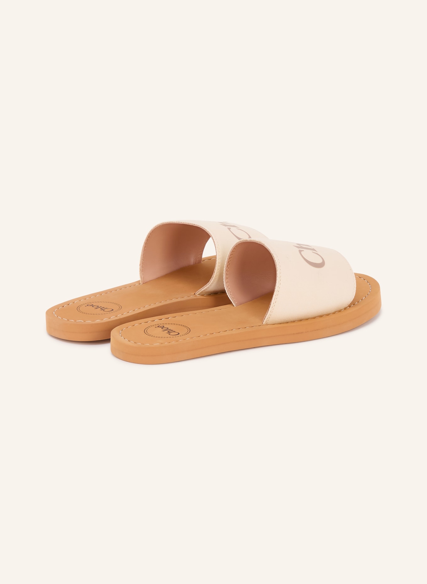 Chloé Slippers: 117 GEBROCHENES WEISS