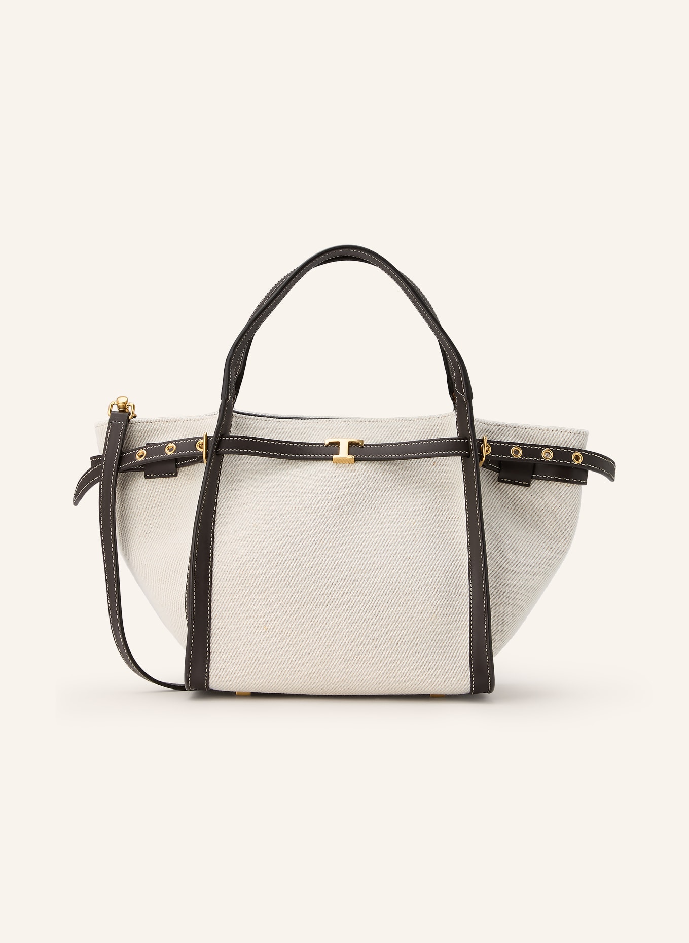 TOD'S Handtasche: WEISS / GOLD / SCHWARZ