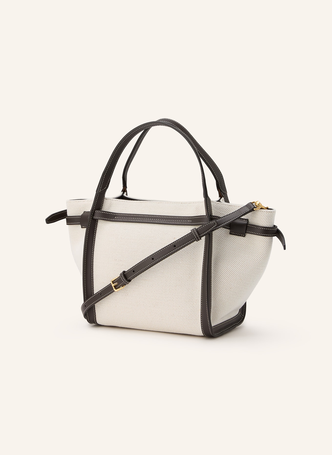 TOD'S Handtasche: WEISS / GOLD / SCHWARZ