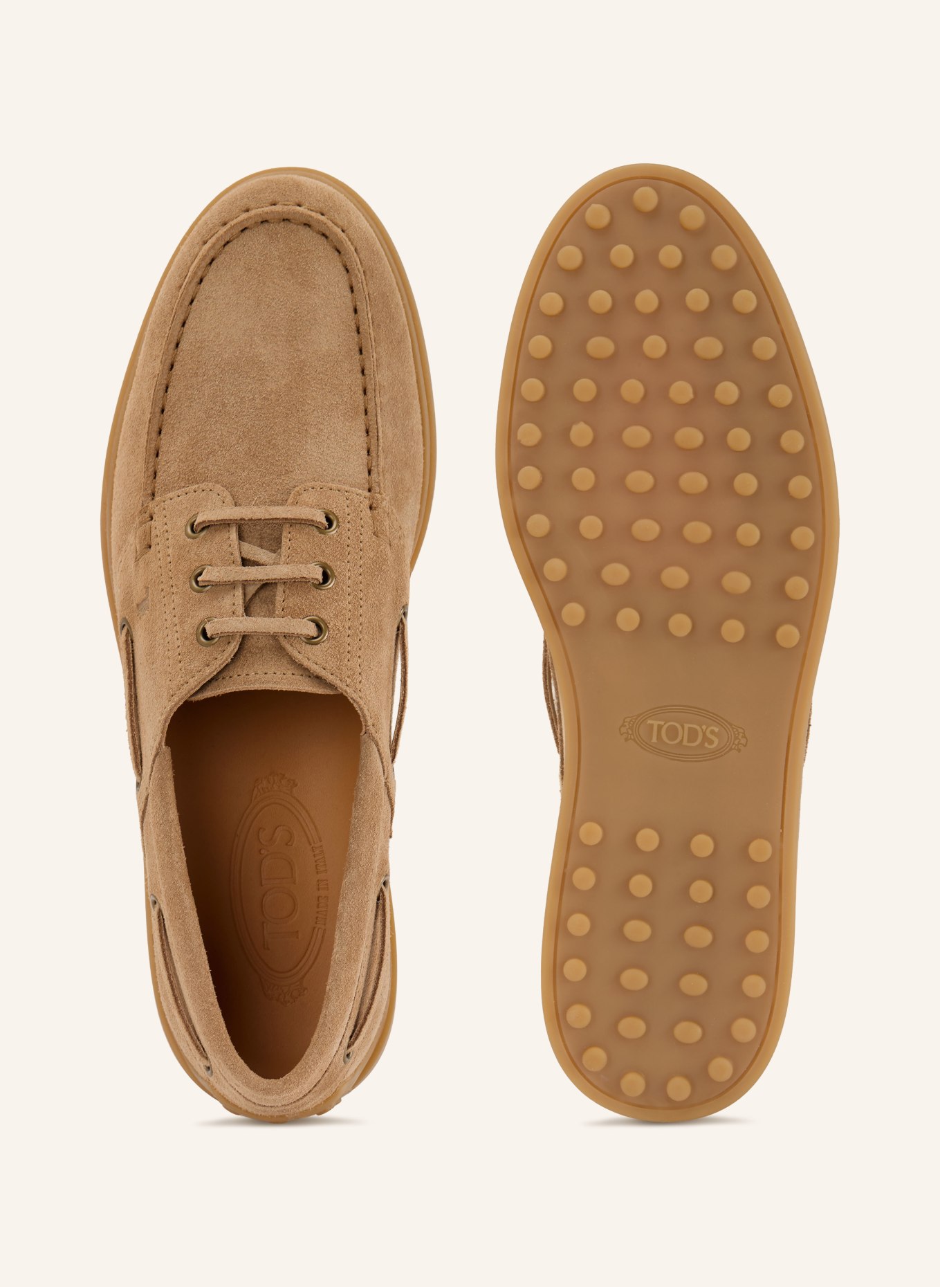 TOD'S Mokasyny BARCA: CAMELOWY