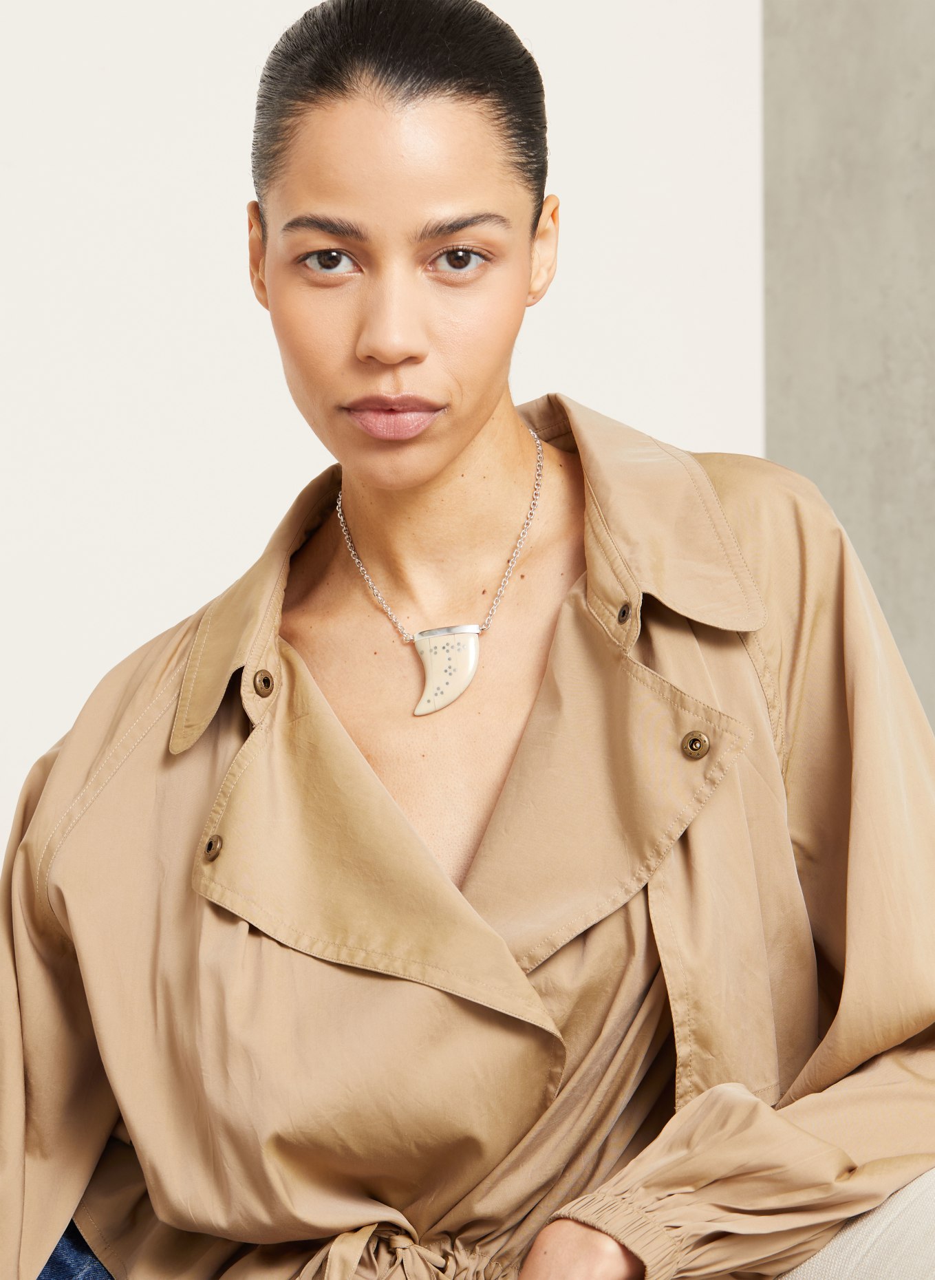 ISABEL MARANT Halskette ELLEN: SILBER / ECRU