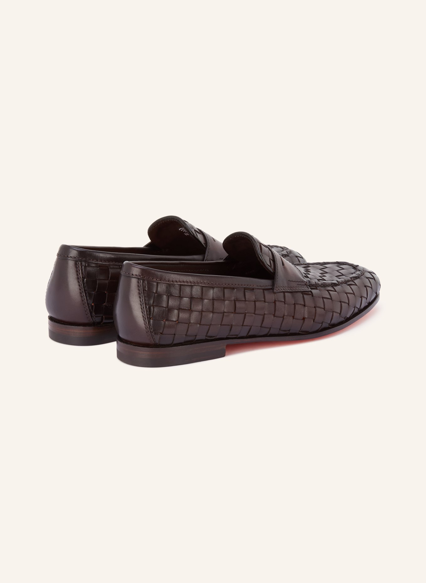 Santoni Penny-loafer DOOR: MARRON FONCÉ