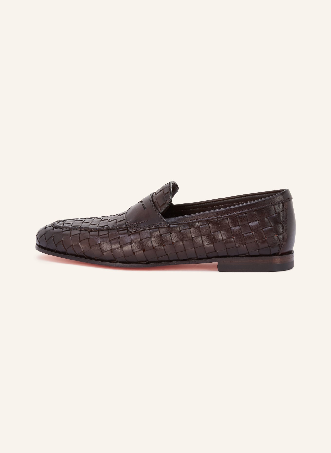 Santoni Penny-loafer DOOR: MARRON FONCÉ