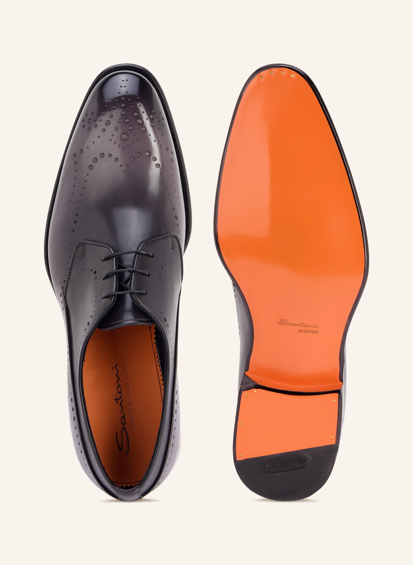 Santoni Imperialde Lace-Ups: GRAY